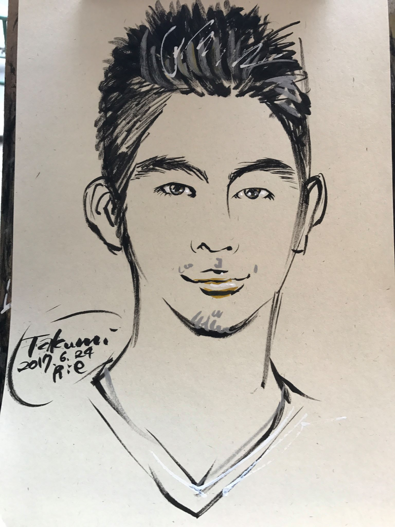 似顔絵日本一 オンライン絵画デッサン教室kotorie 講師 吉高里音 Works 似顔絵 速描き