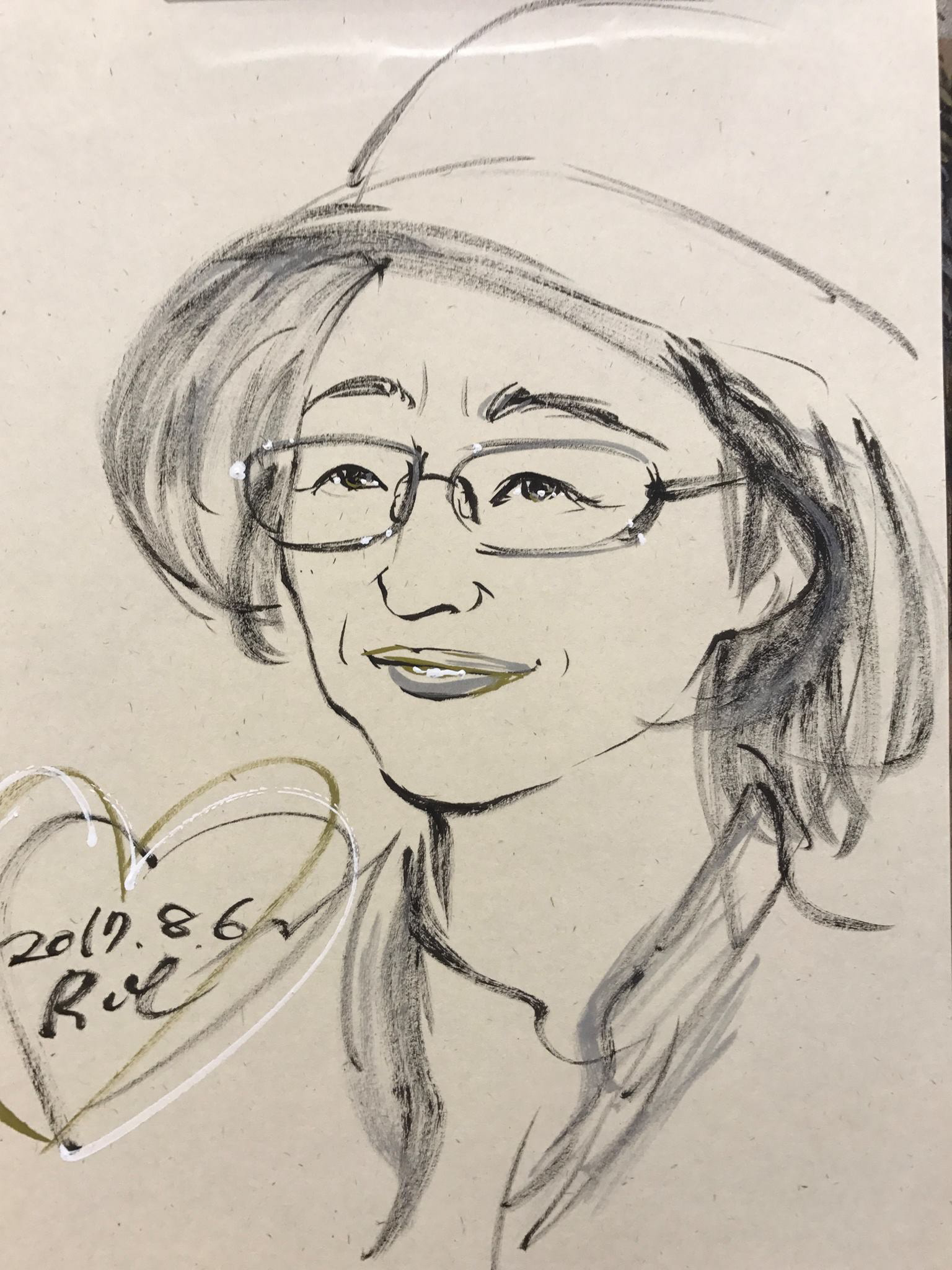 似顔絵日本一 オンライン絵画デッサン教室kotorie 講師 吉高里音 Works 似顔絵 速描き