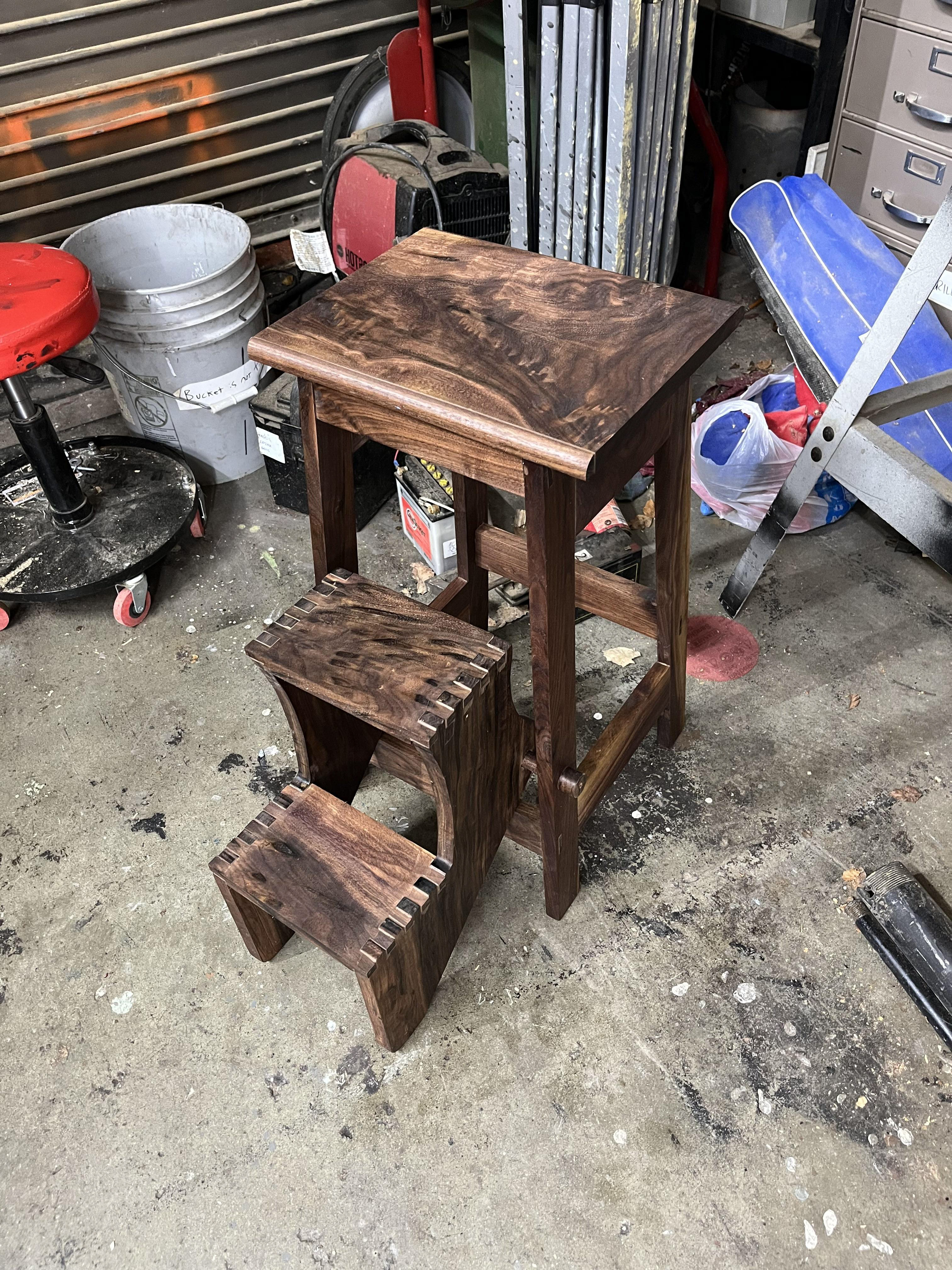 Completed stool, sans cushion.