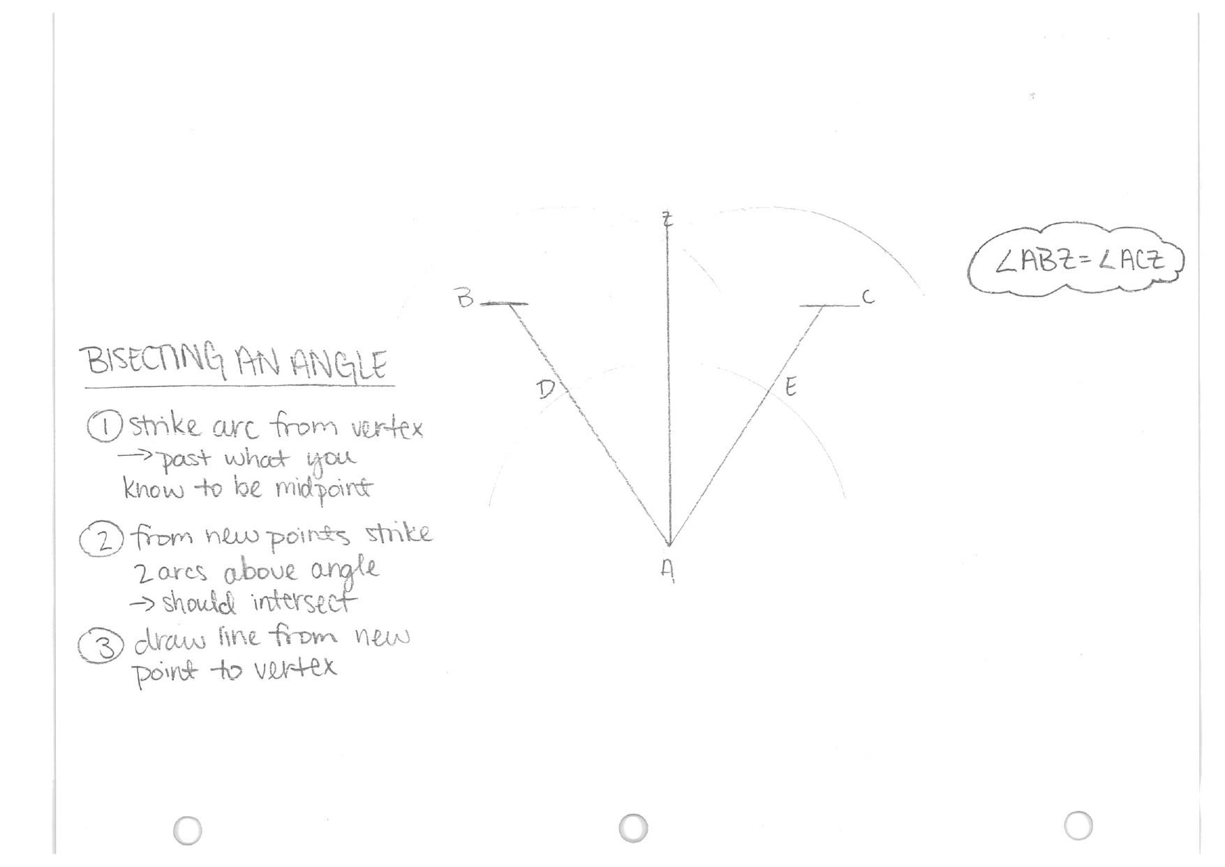 Bisecting an Angle