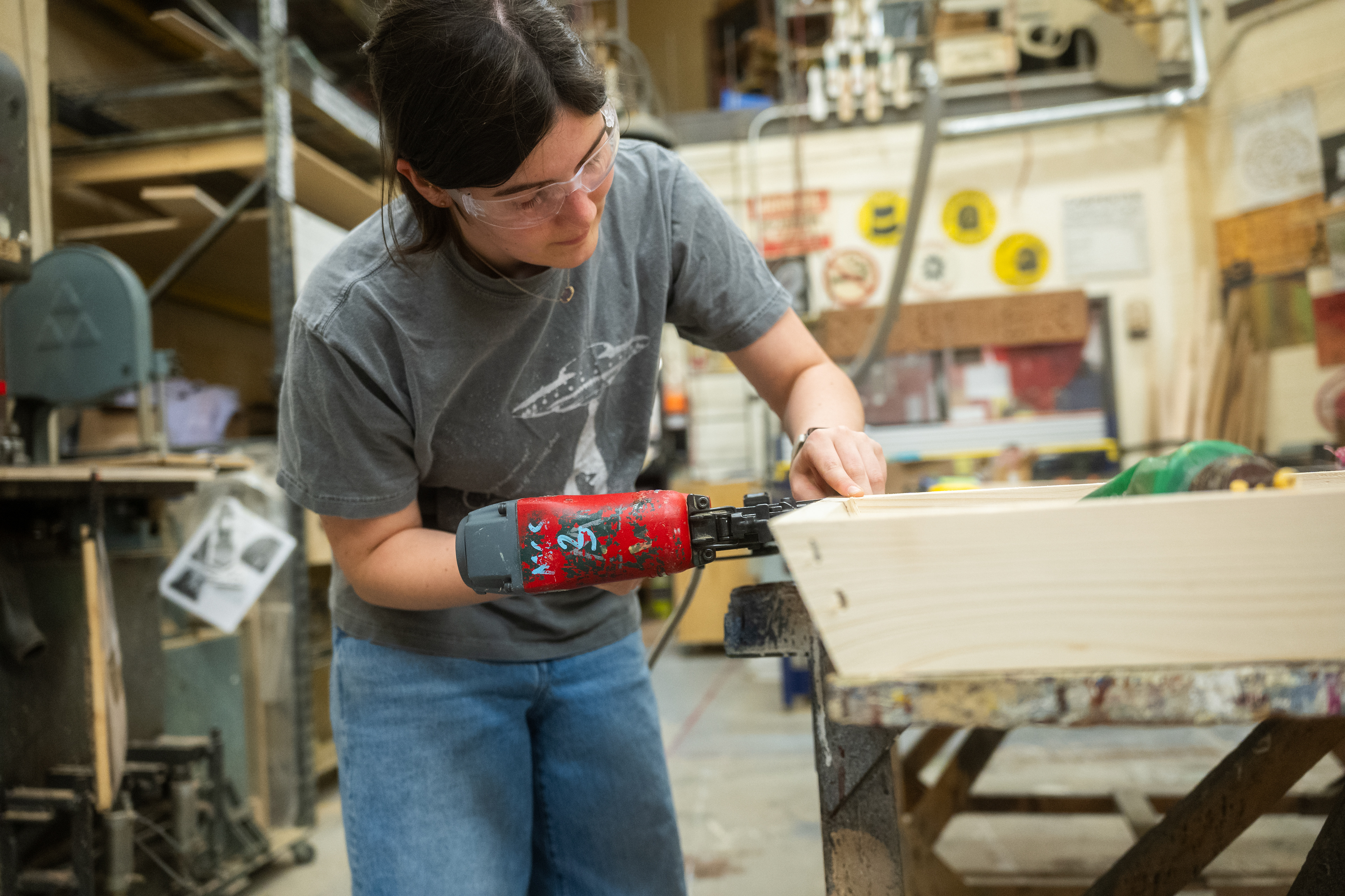 Student building a flat. Photo by: TJ Carr