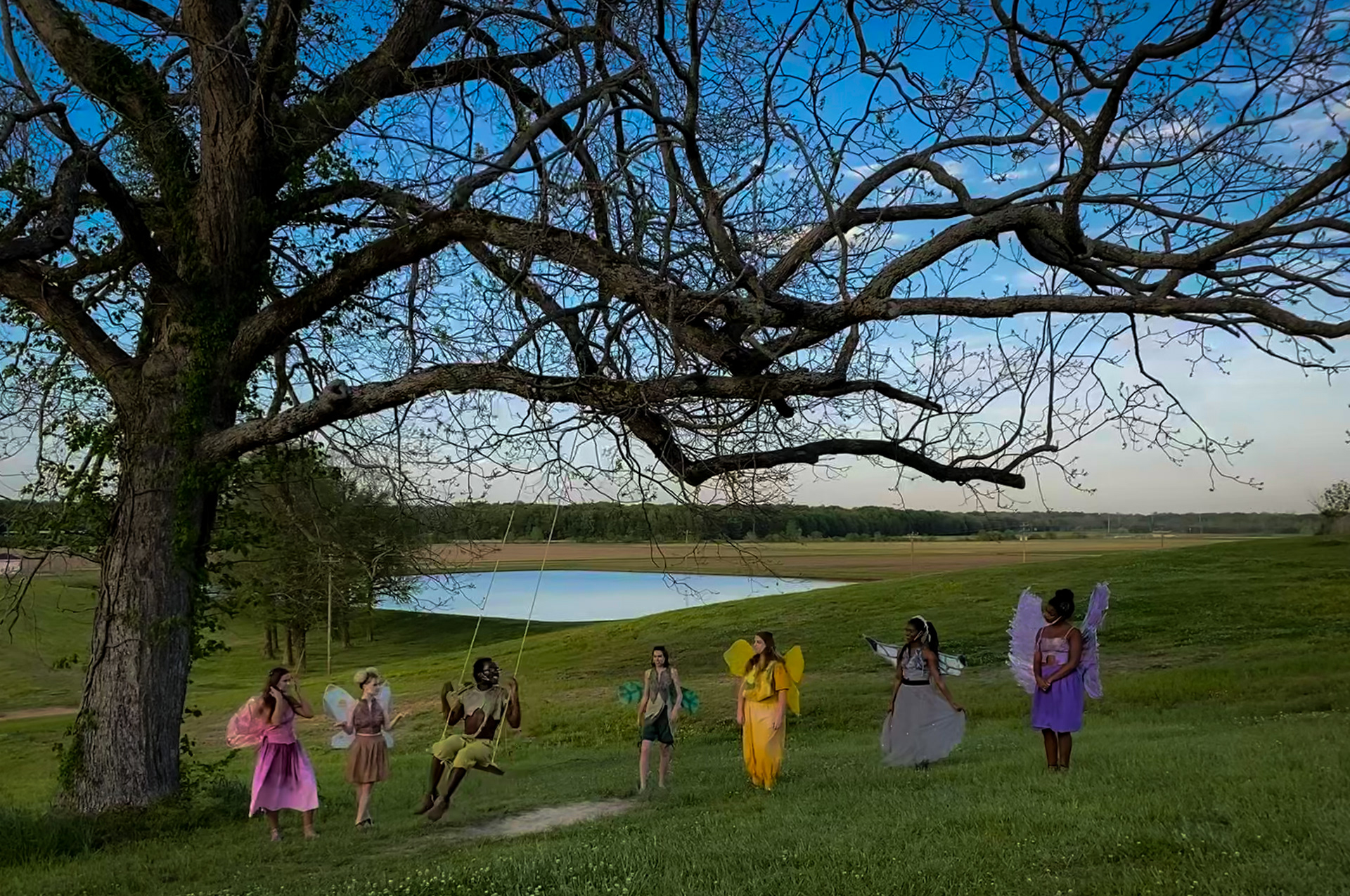 Fairies guided guests to different locations for different scenes. Drafts & initial sketches of wings linked above.