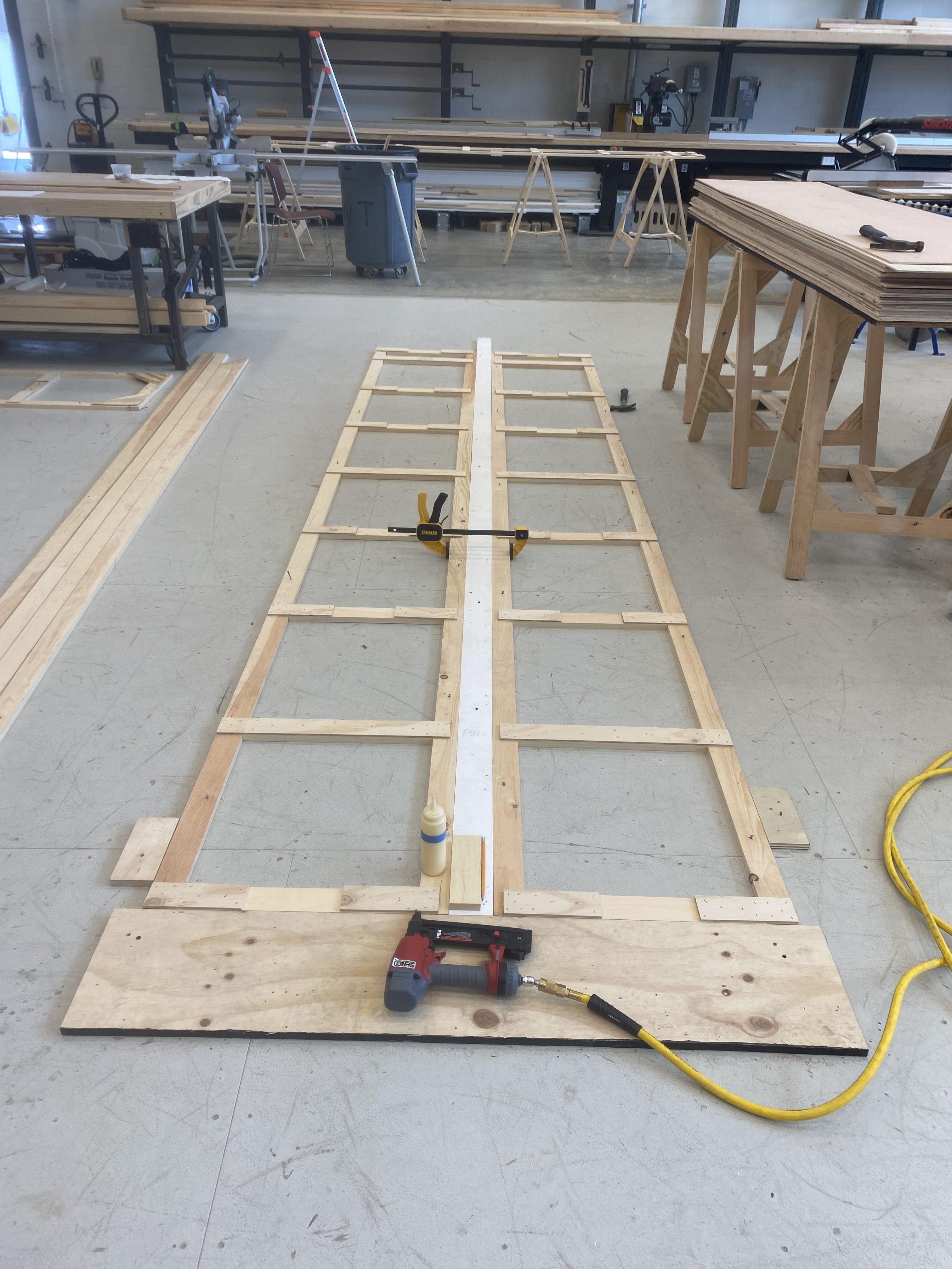Step 1: Constructed truss covers.