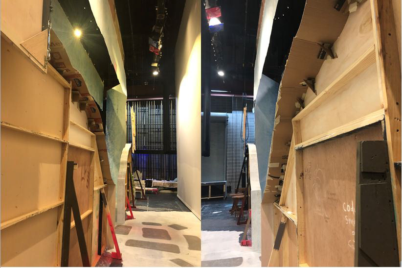 Designed and installed reveal on organic edge.