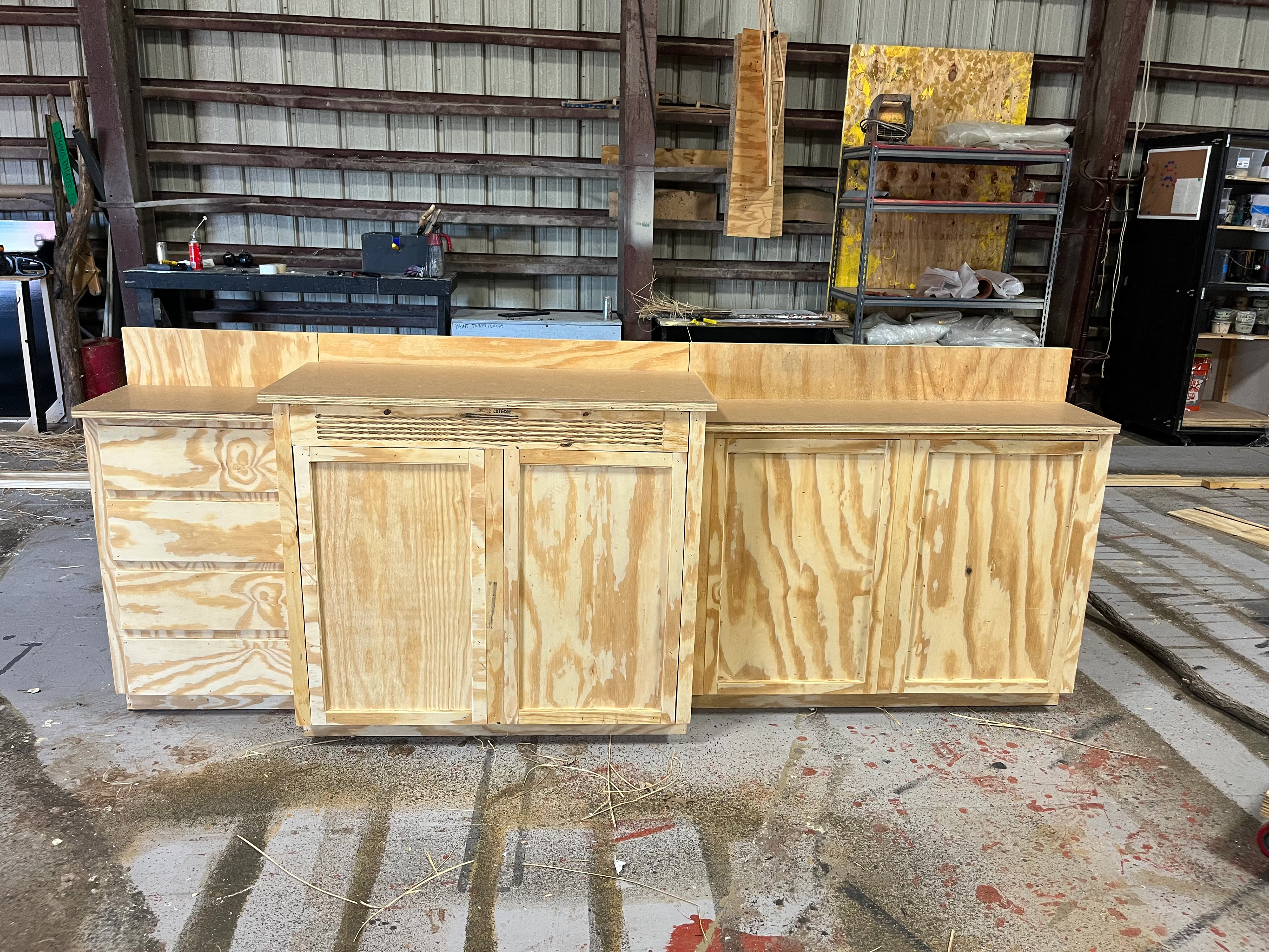 Built custom cabinet for kitchen wagon.
