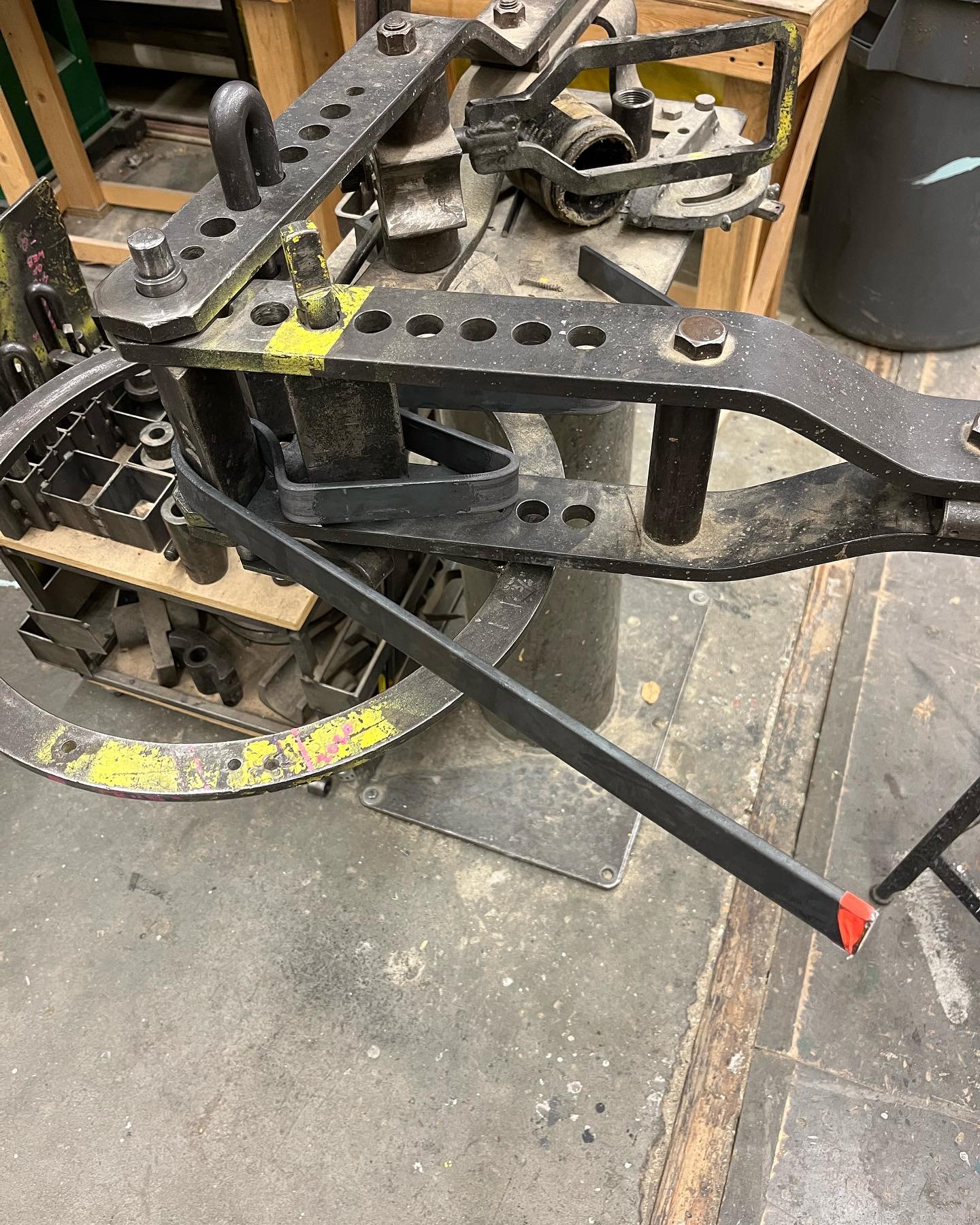 Process photo of the most challenging letter to bend