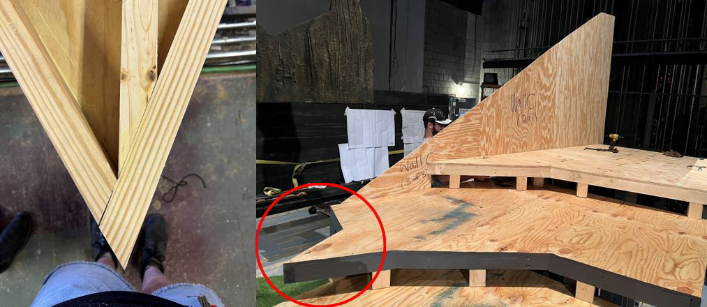 Built custom platforms to fit the space.