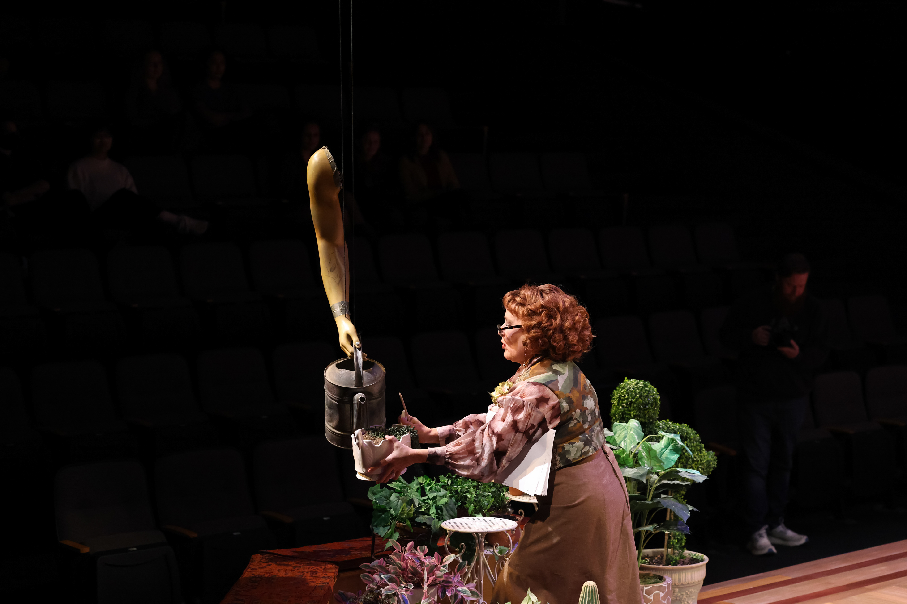 Julia Gibson as Penny using the Rube Goldberg machine
