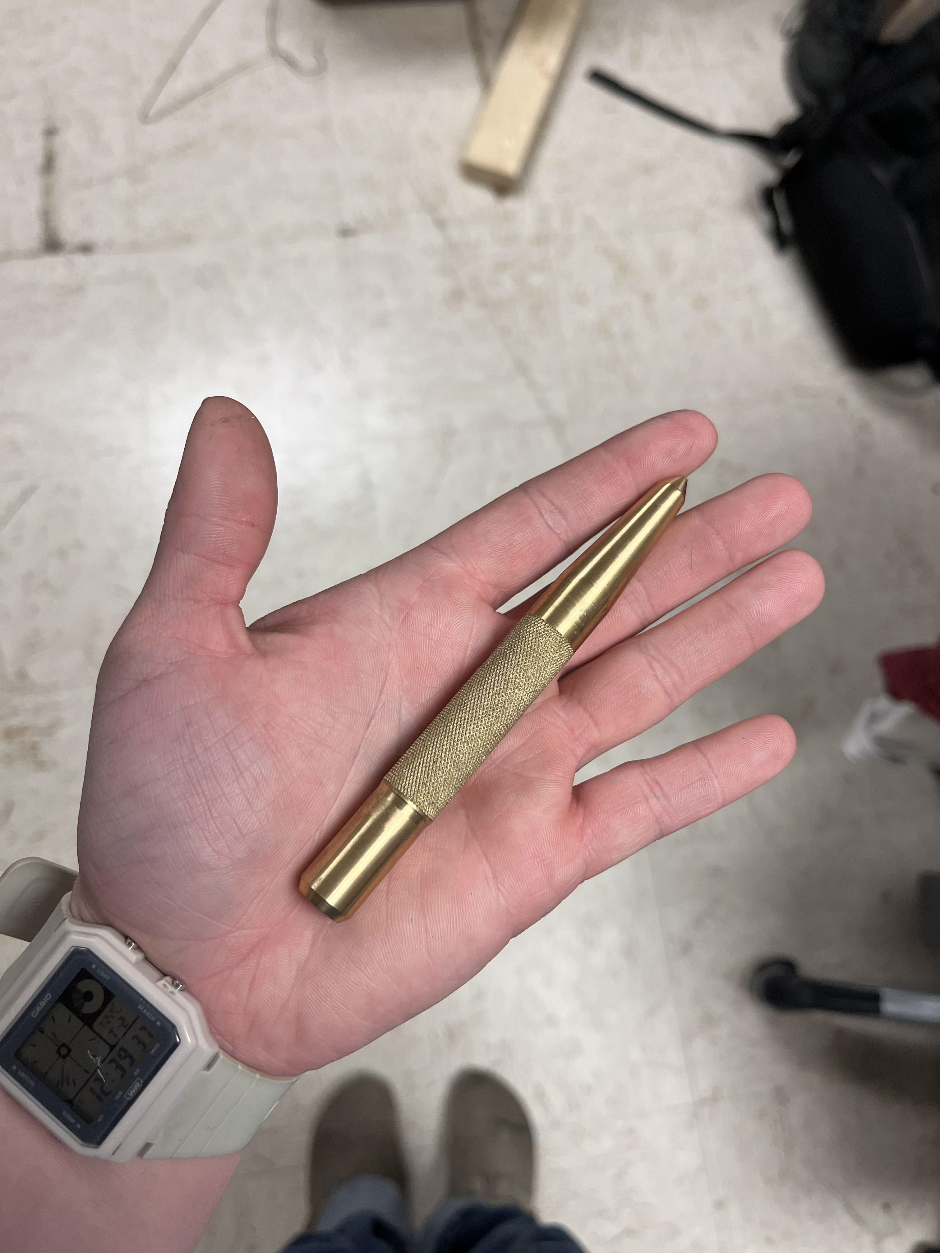 "Brass Punch" - turning, knurling, tapers