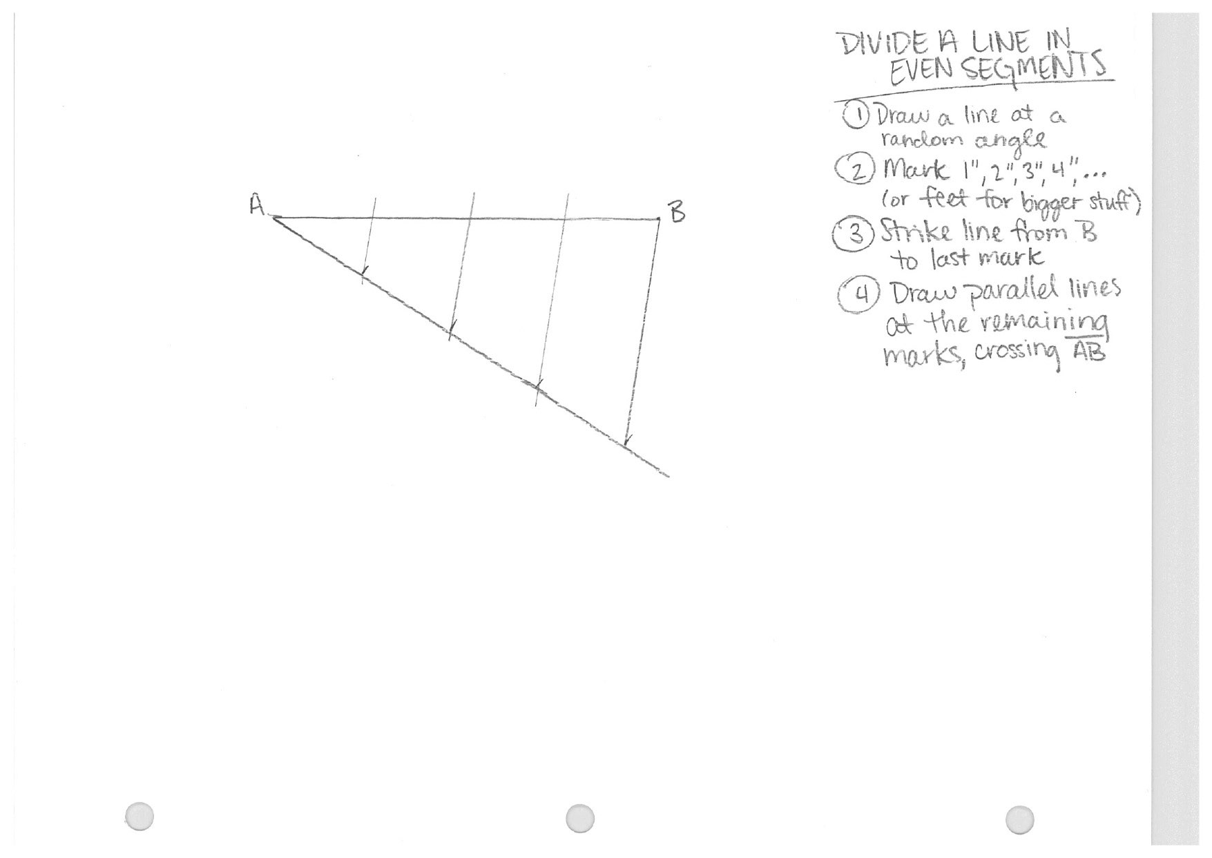 Divide a Line in Even Segments