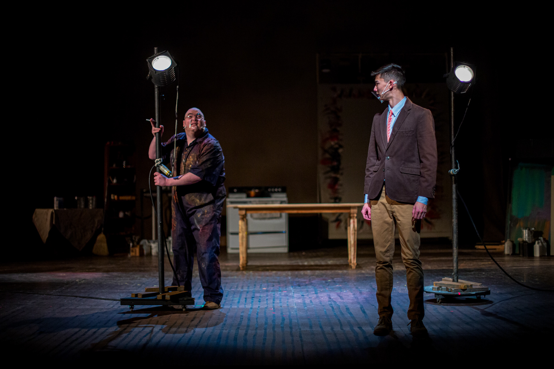Worked with lighting to create rolling carts for boom lights.