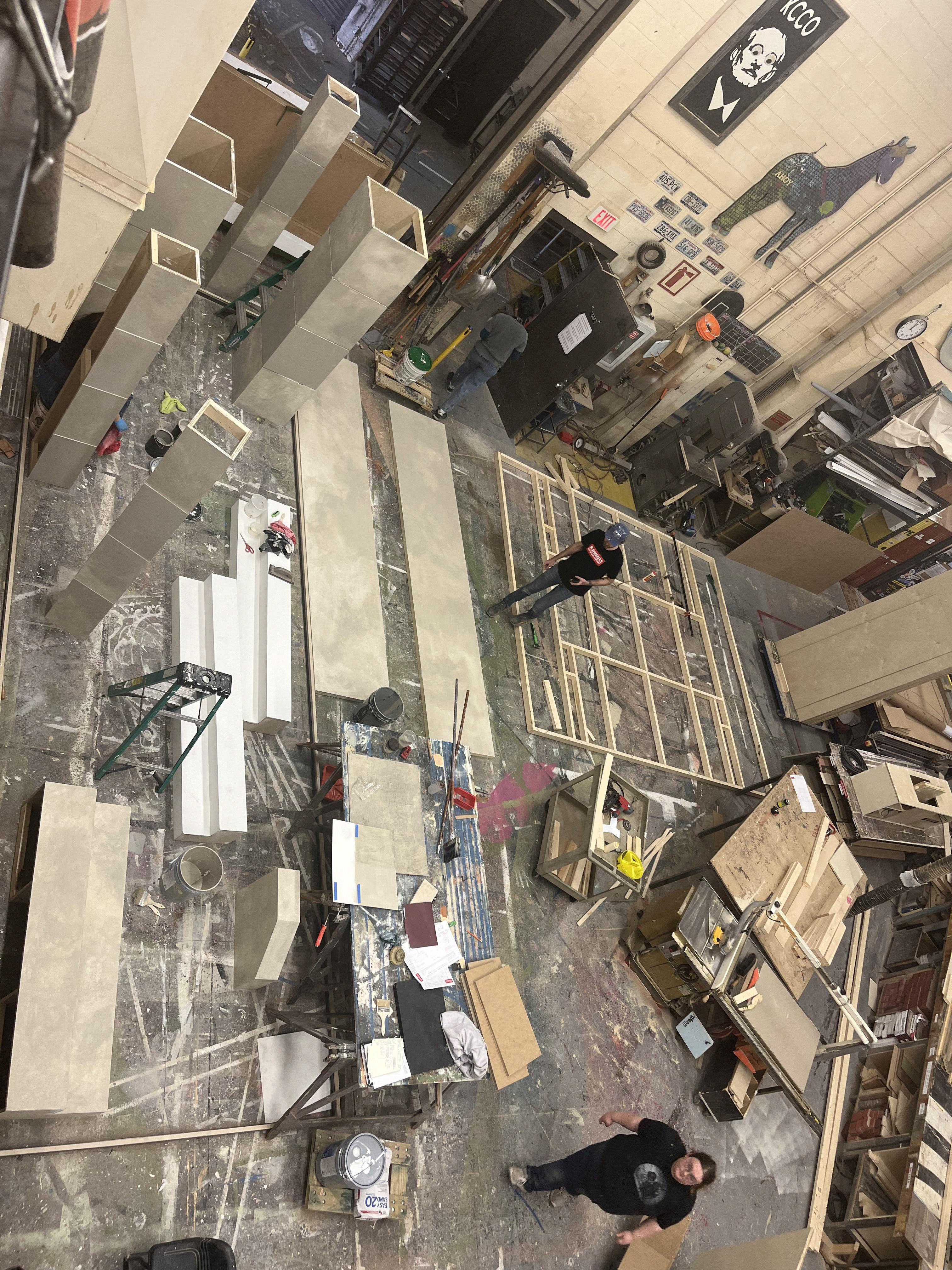 Units were given to paints as assembled as possible for texture treatment.