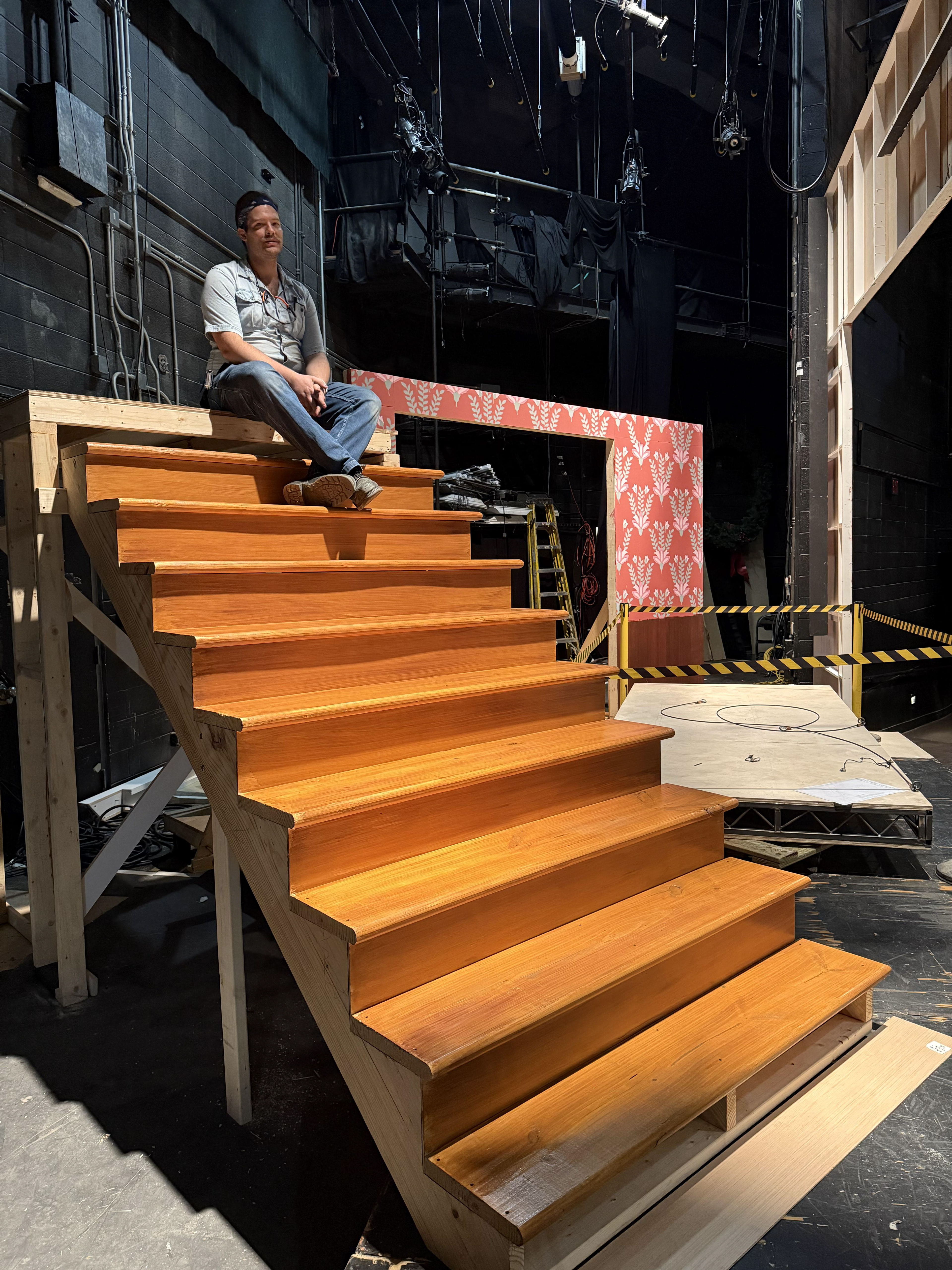 TD Ben testing out the stairs