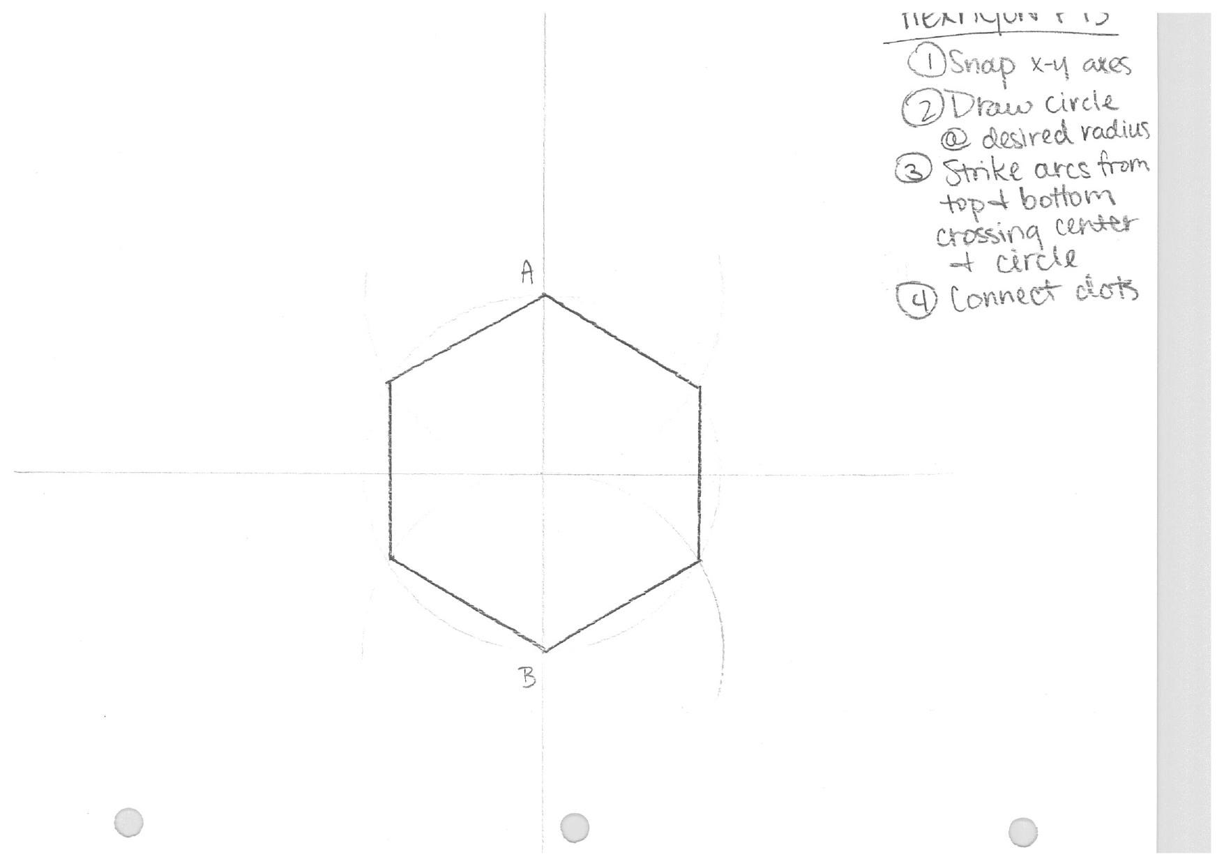 Draw a Hexagon (Method 3)
