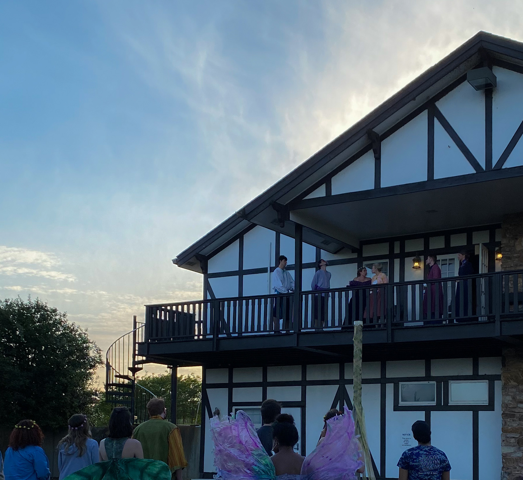 Fairies guided guests to different locations for different scenes.