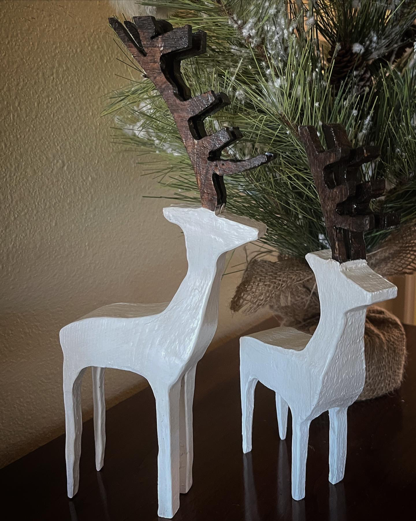 Reindeer stained & painted