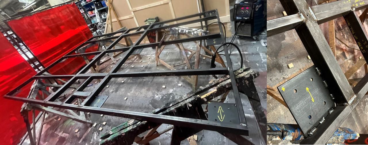 Office Wagon - 2" Box Tube w/ 1/4" Caster Plates