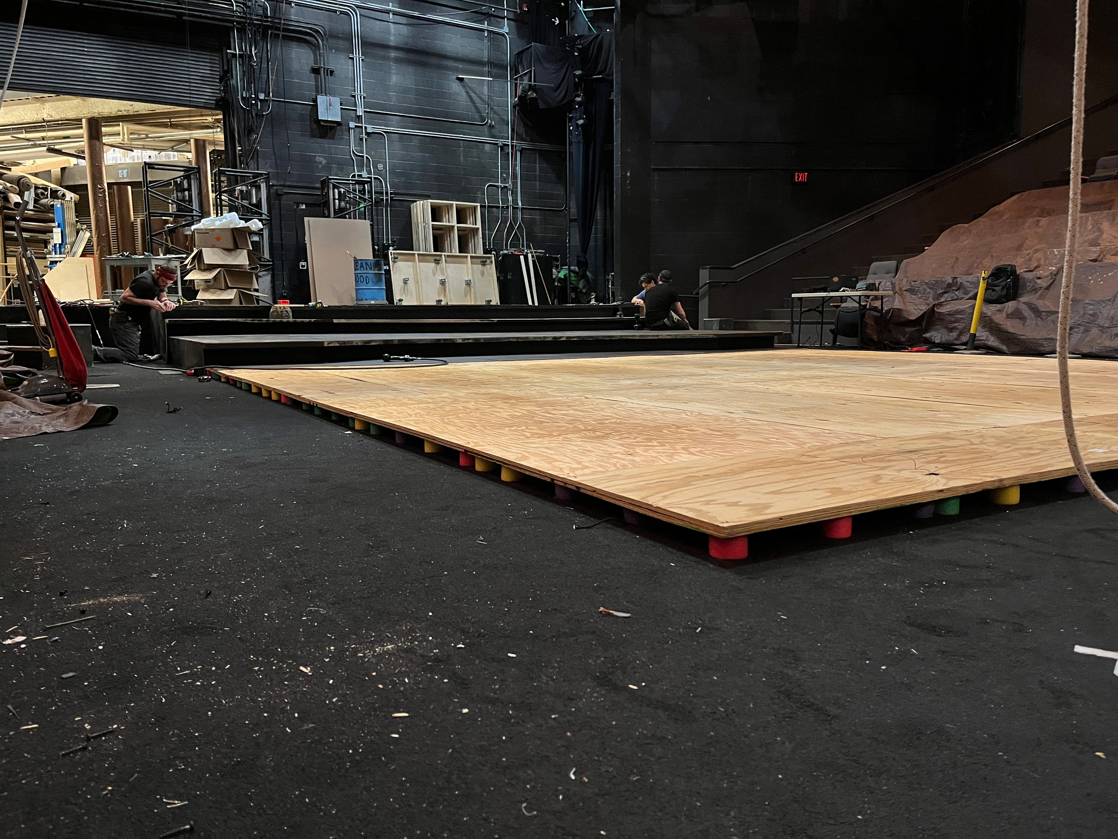Installed sprung floor.