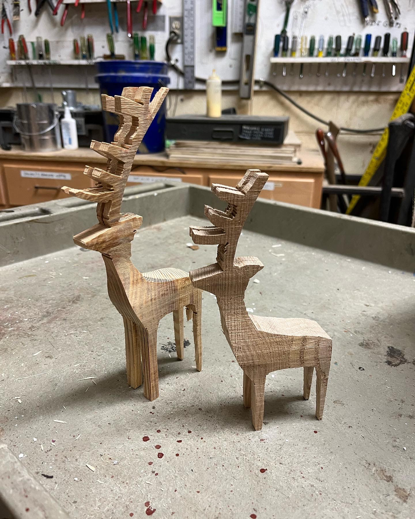 Reindeer fresh off the bandsaw