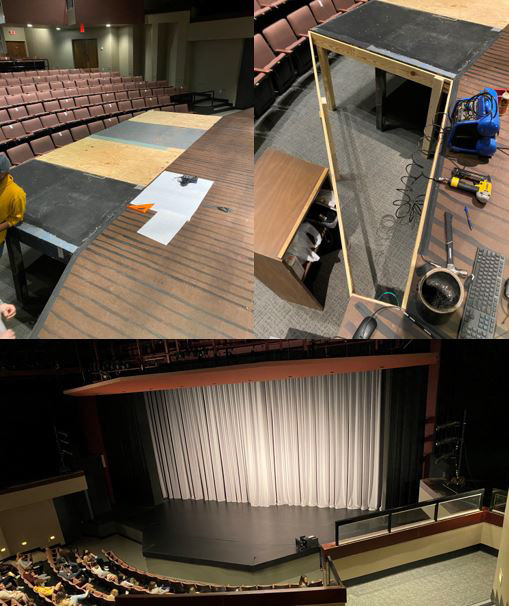 Installed extended apron to existing stage.