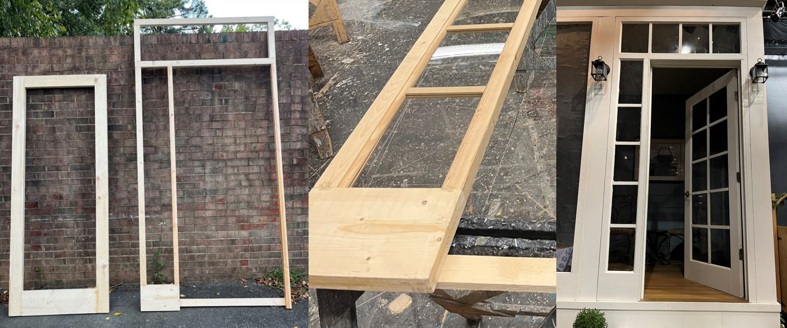 Built entry doors for stage right house.