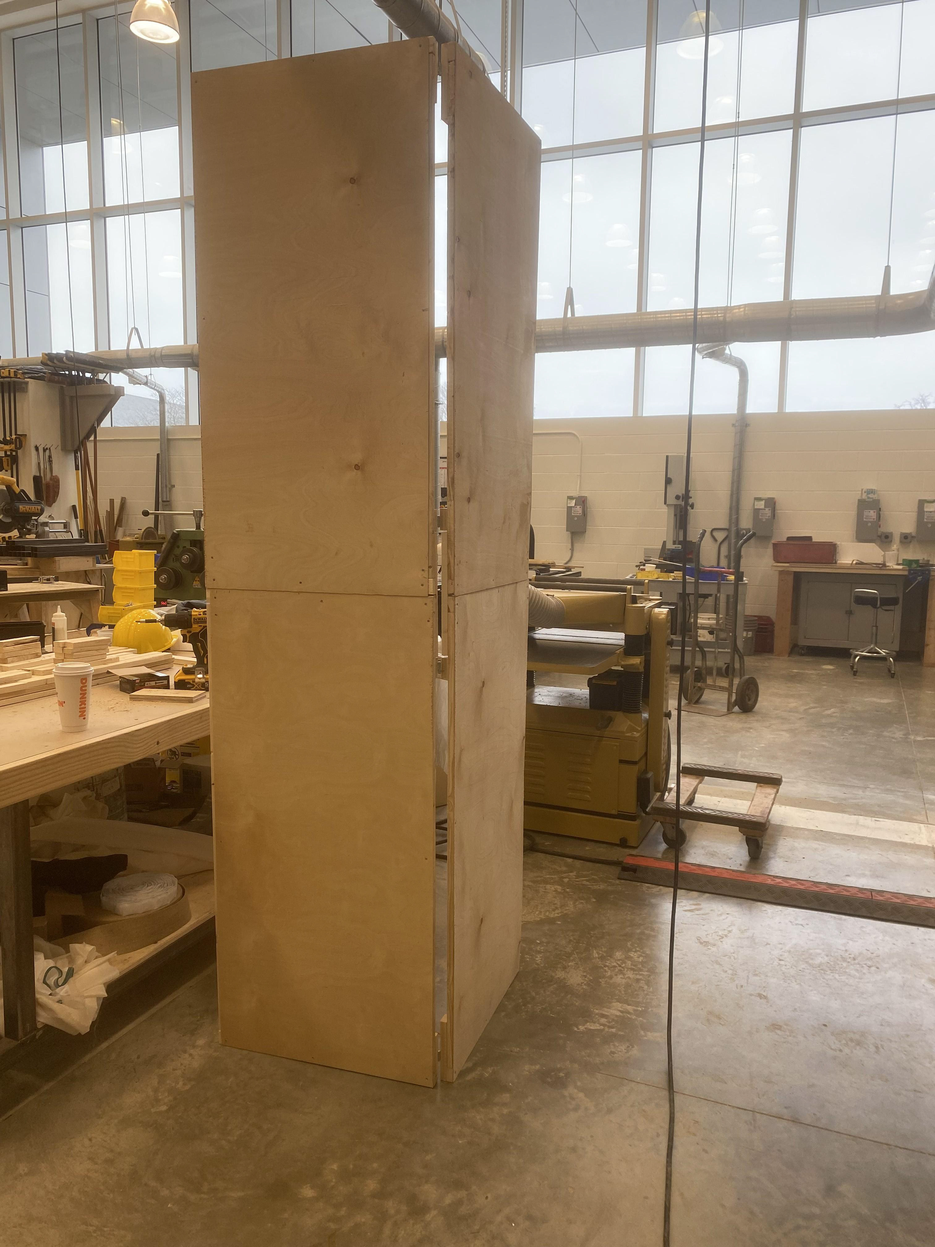 Walls were built to be self supporting for quick setup and tear down at location. (Load-in/out plan linked above.)