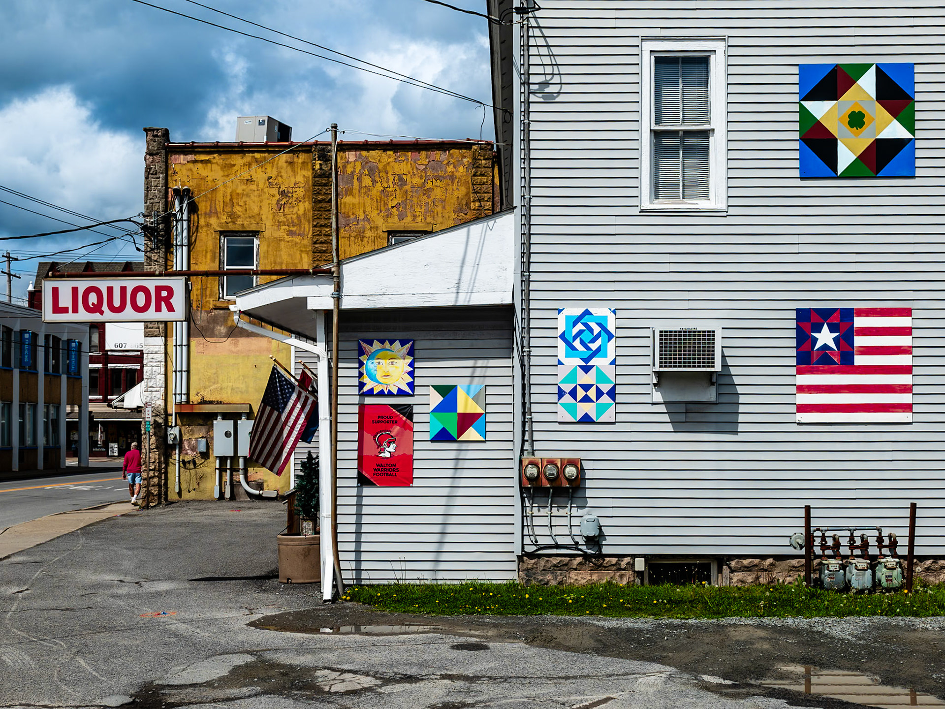 Quilted Variation on a Flag, Walton, NY (2024)