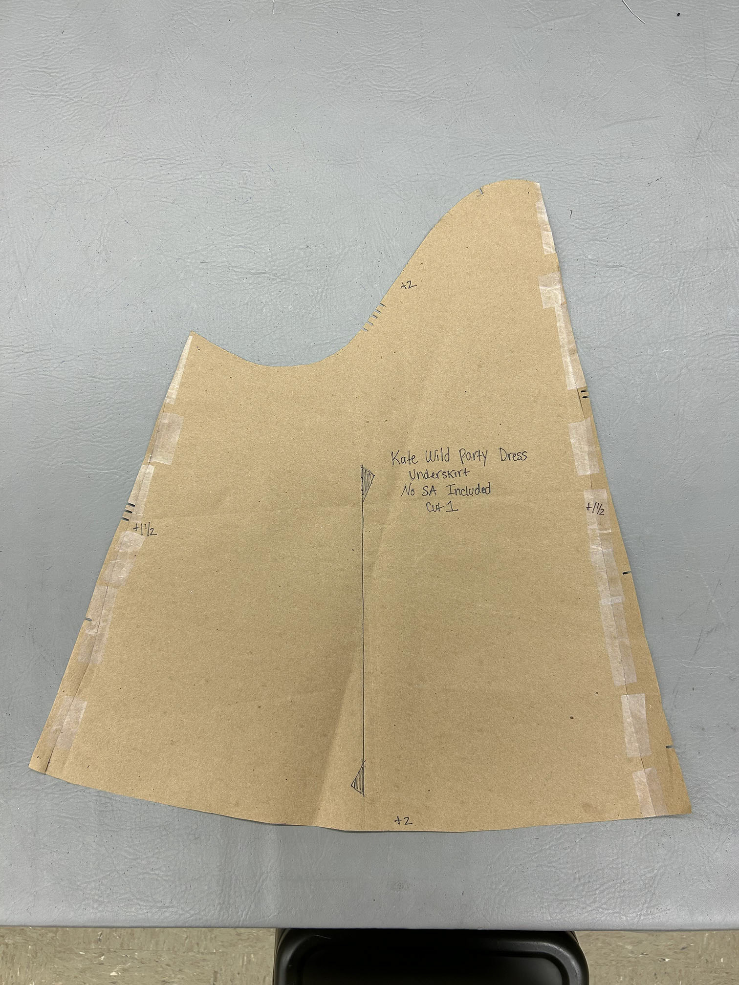 Underskirt Pattern Piece