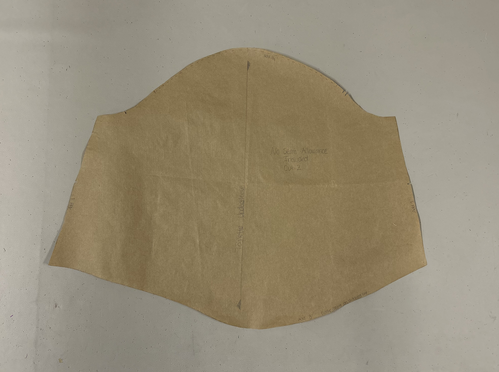 Undersleeve Pattern Piece