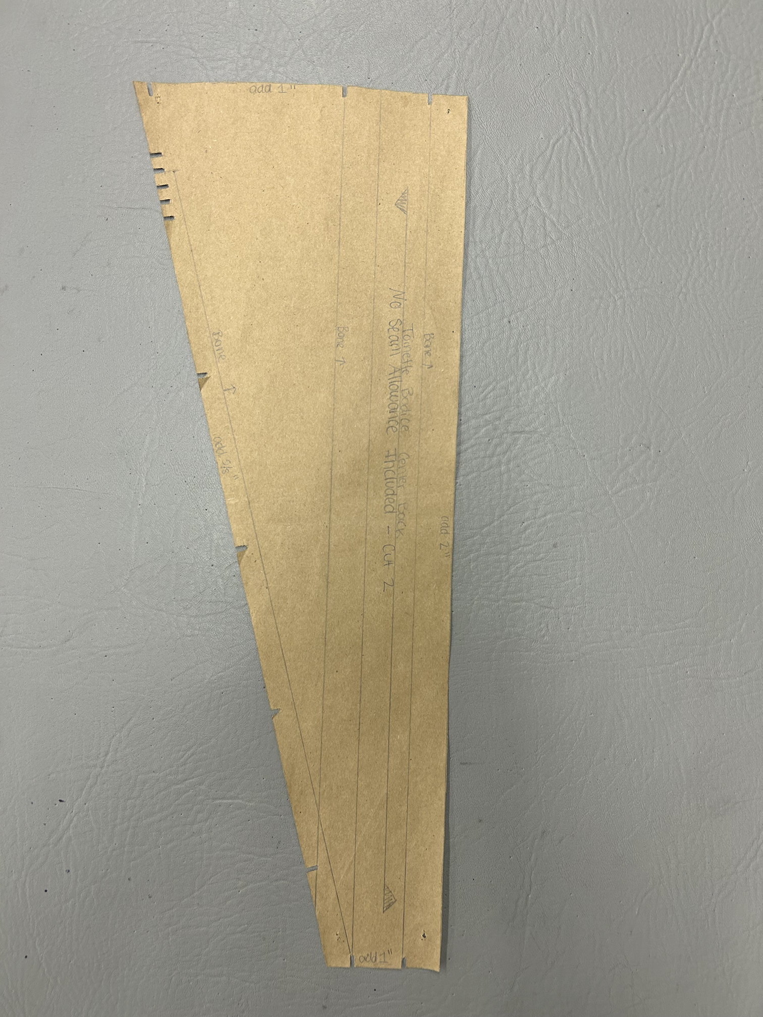 Center Back Pattern Piece