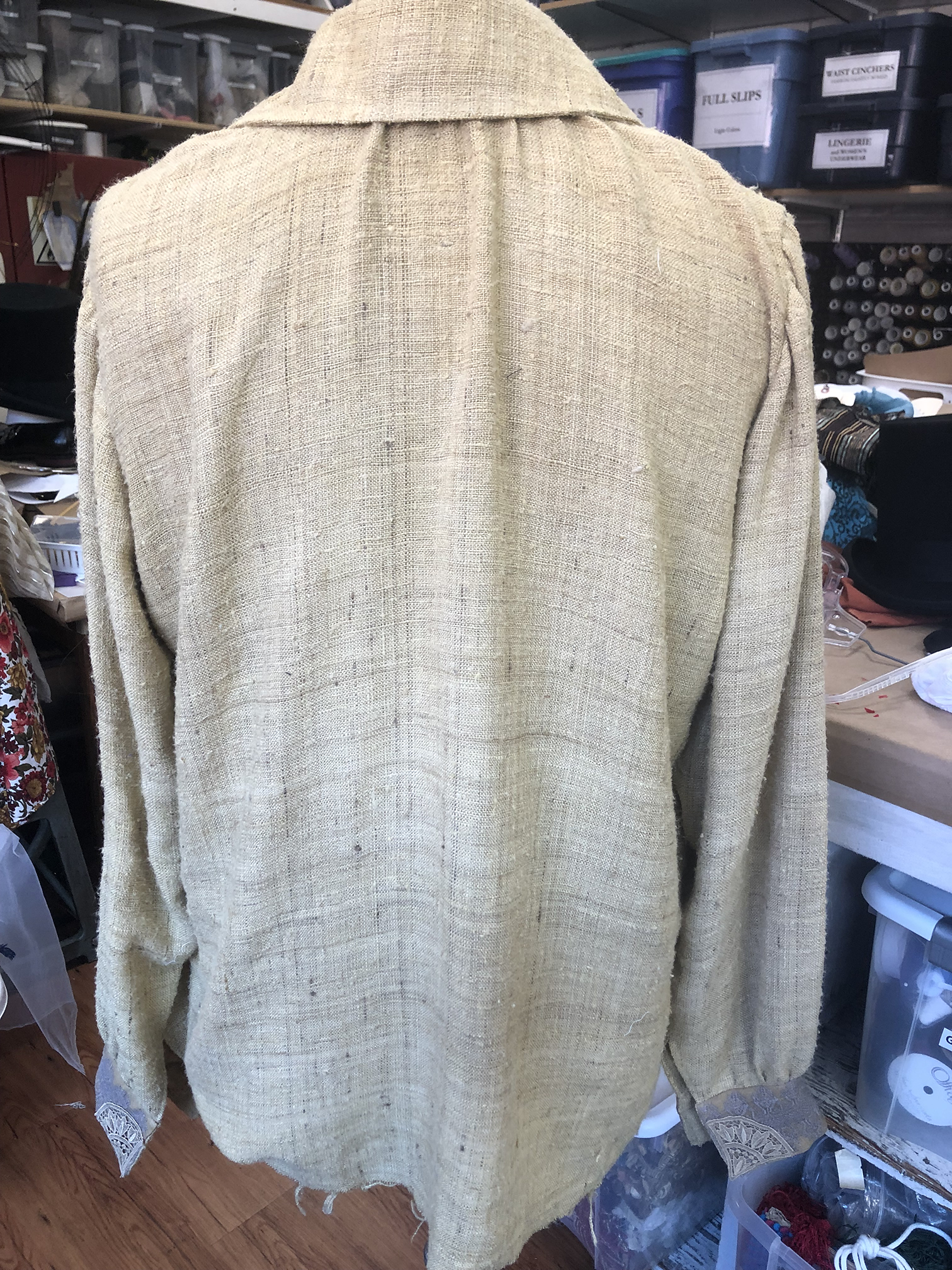 Back of Shirt with Cuffs