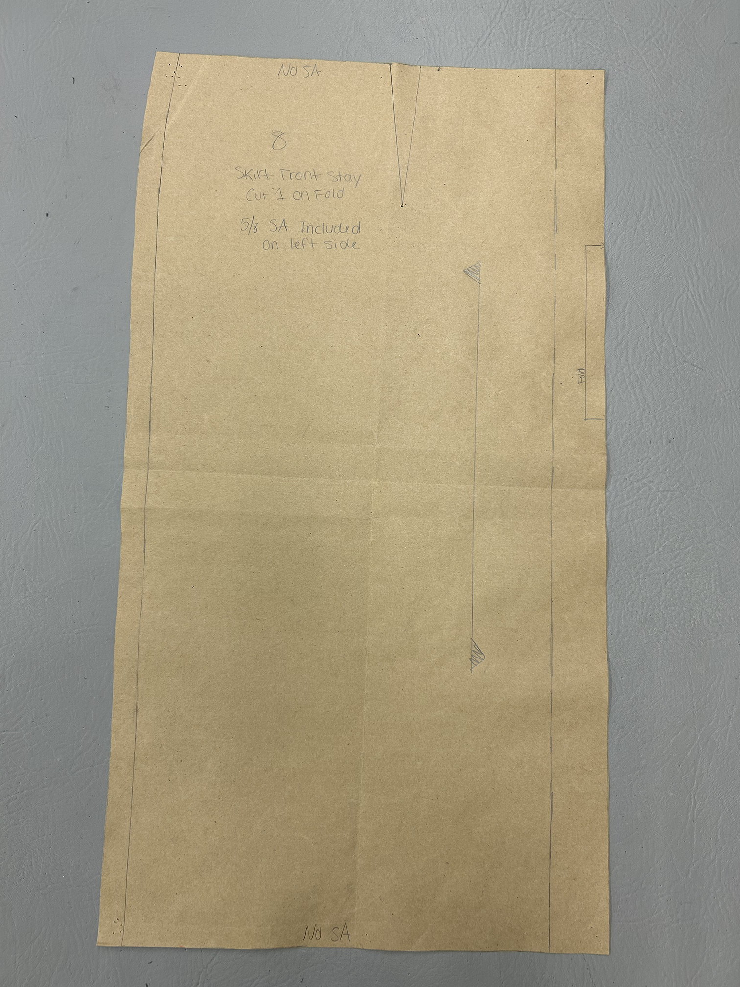 Skirt Front Stay Pattern