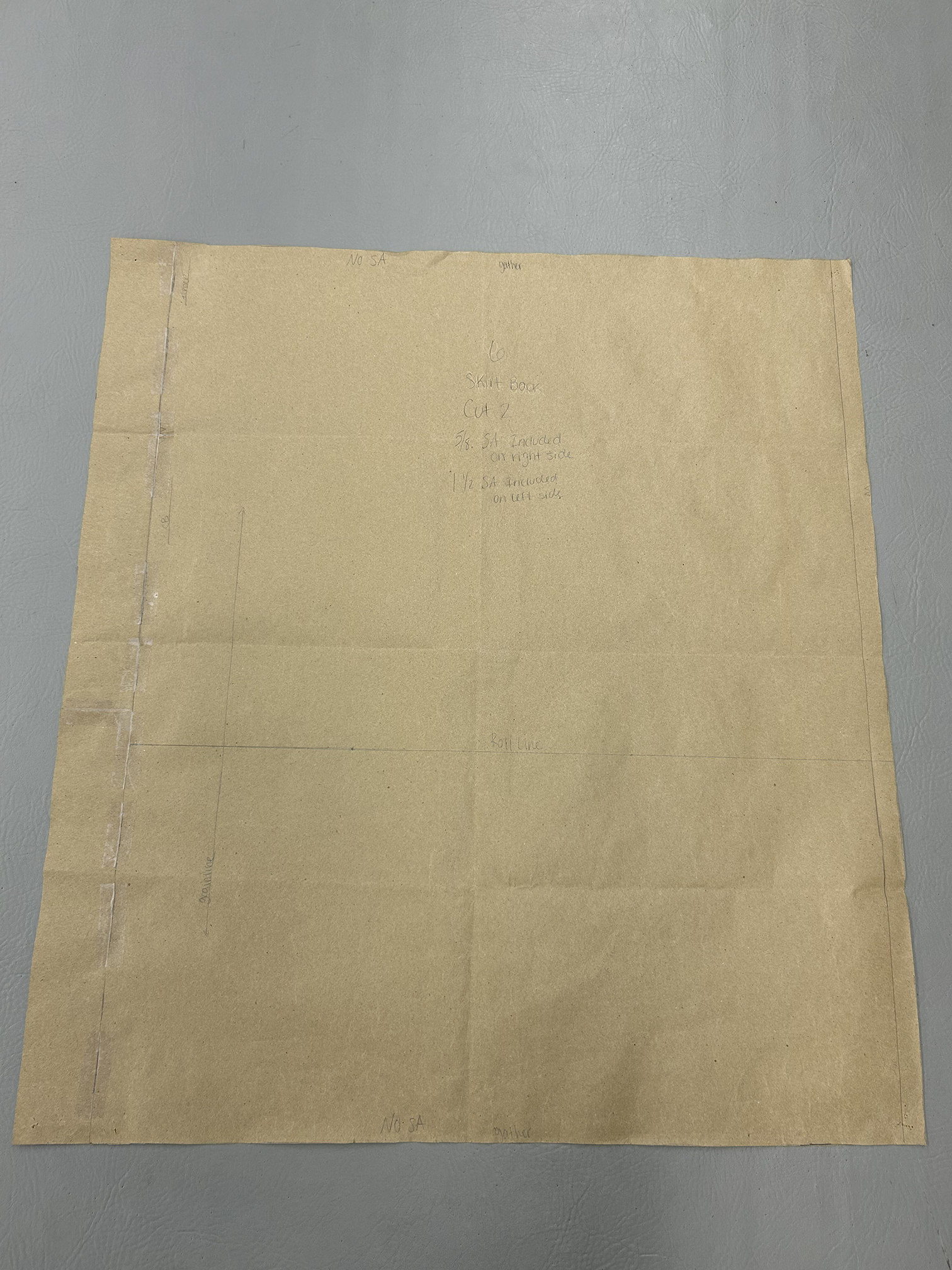 Skirt Back Pattern