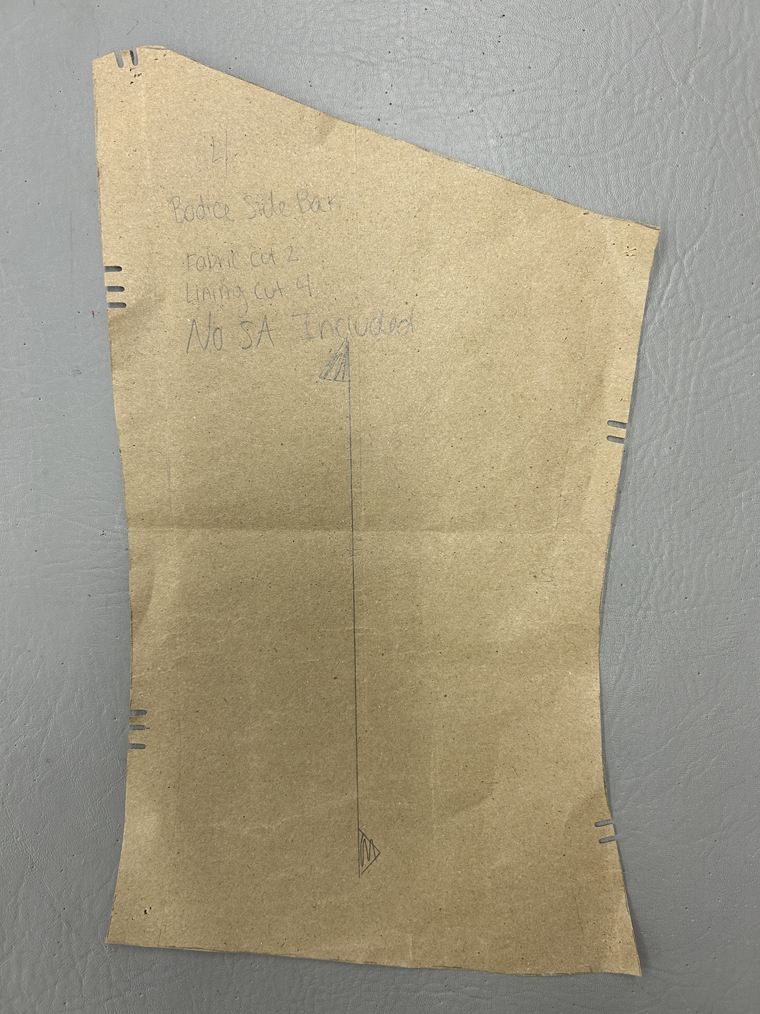 Bodice Side Back Pattern
