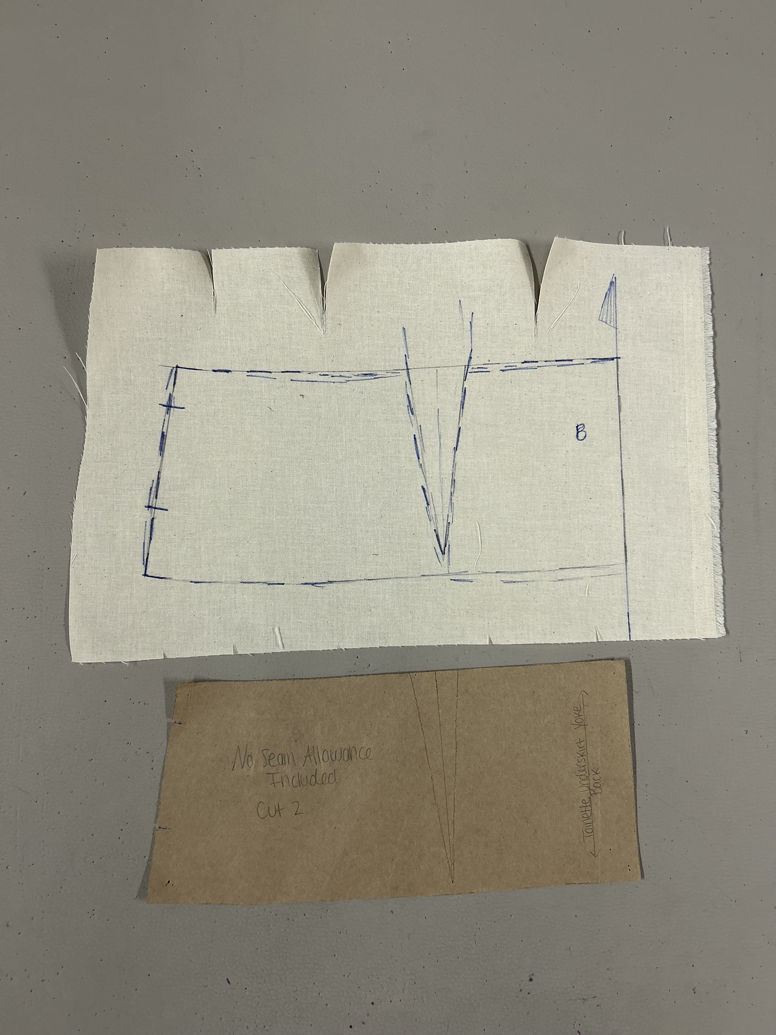 Back of Yoke Draped
