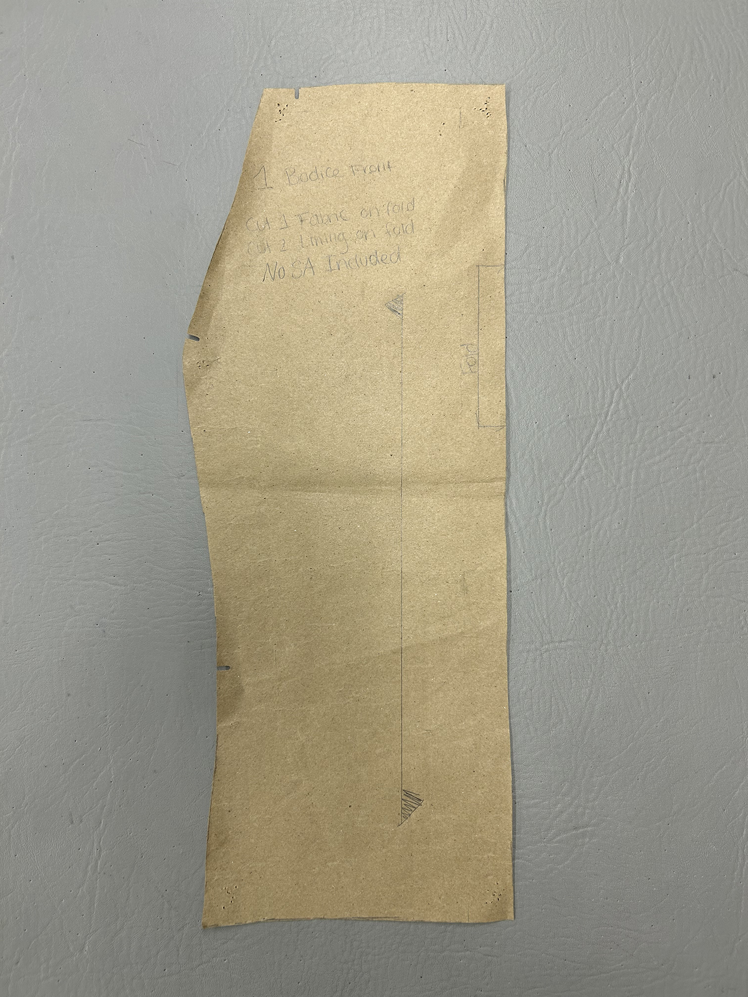 Bodice Front Pattern