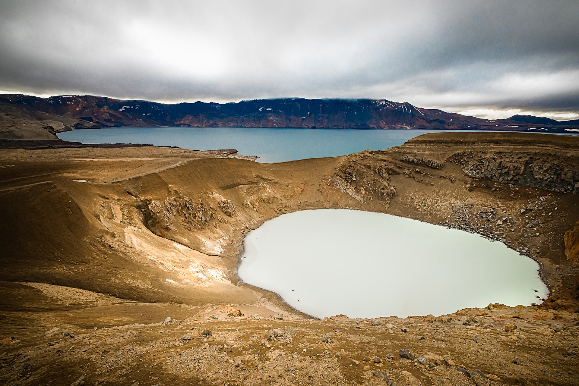 Askja caldera - Víti crater and Öskjuvatn lake
