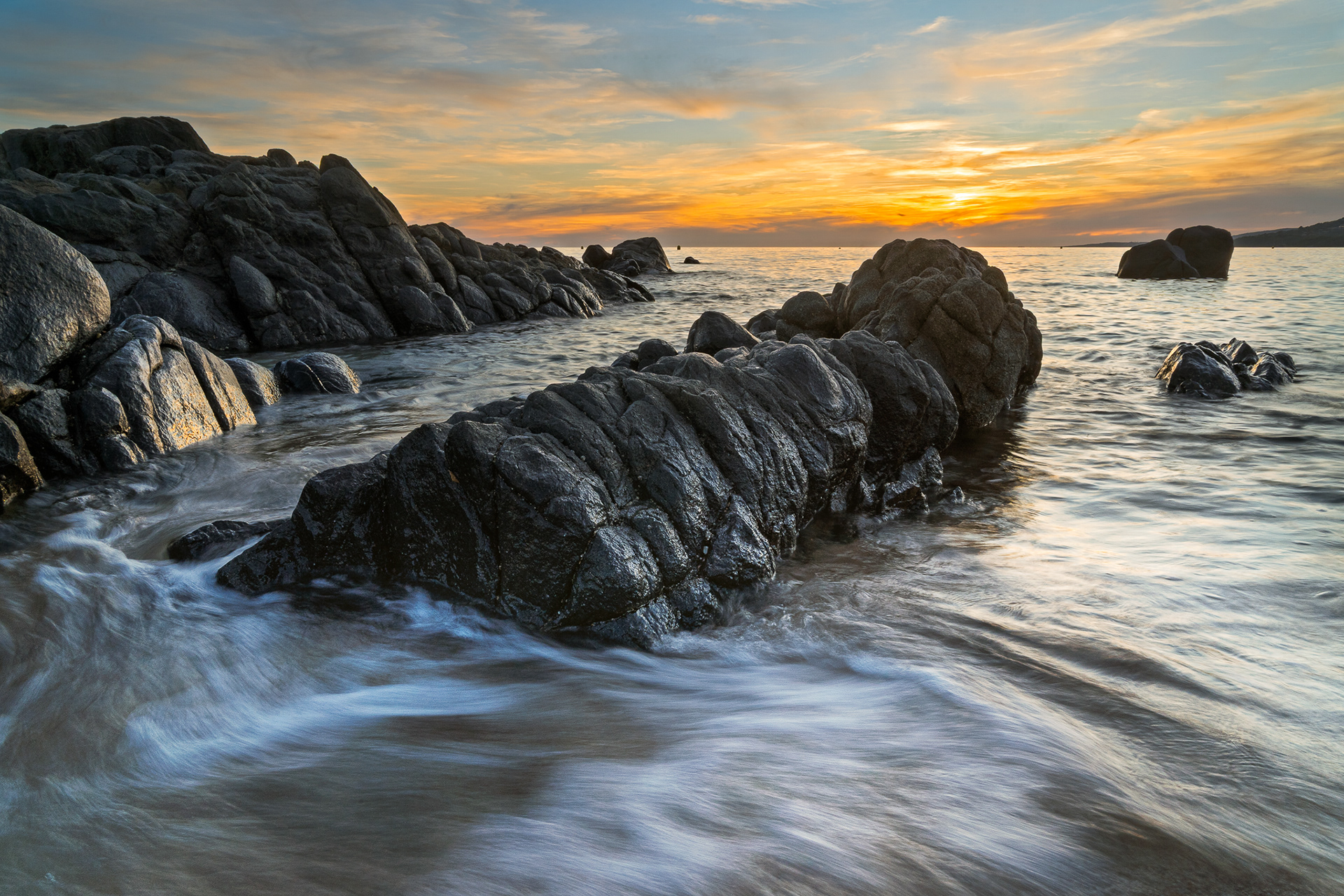Flowing Water at Dusk