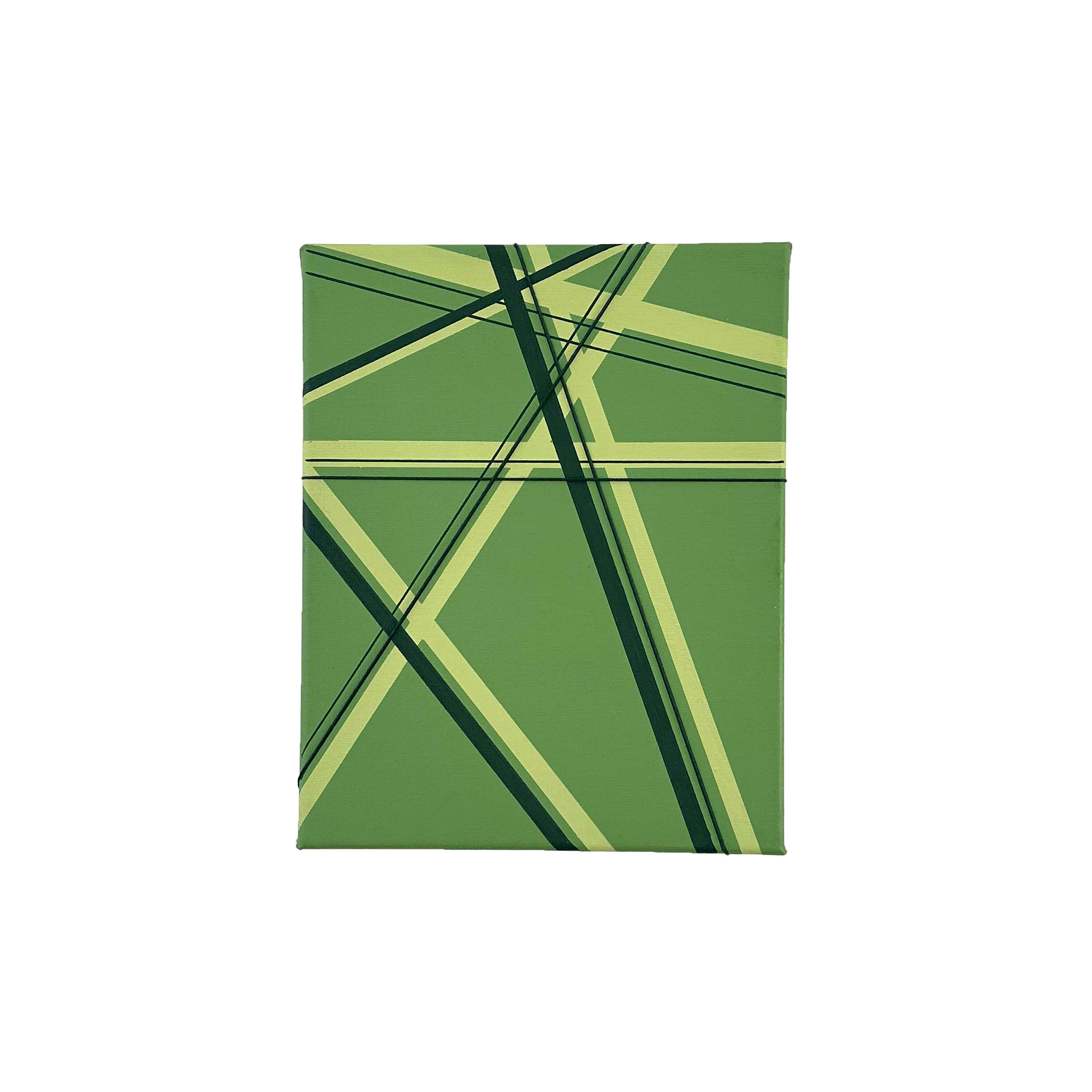  Station, 2024. Thread & acrylics on linen. 30x24 cm