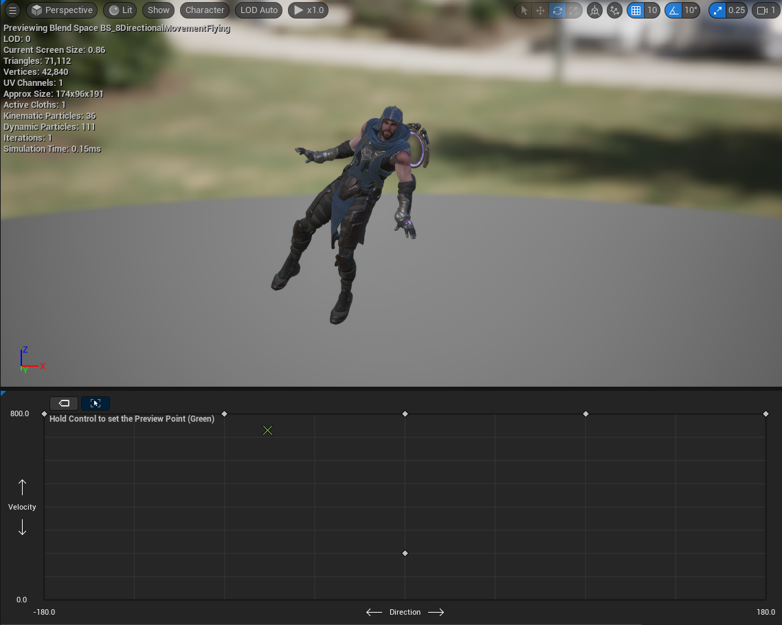 8 Directional Blend Space
