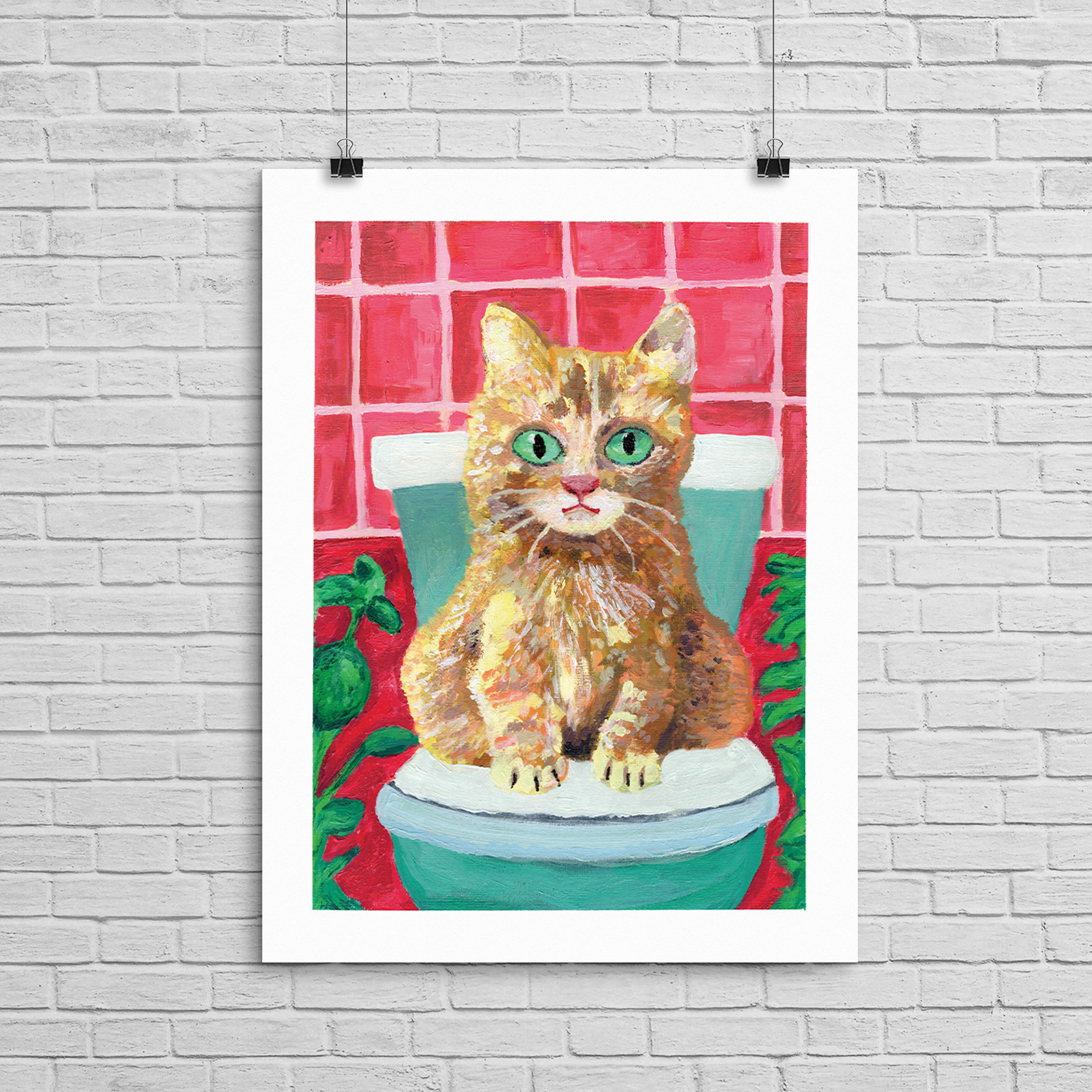 CAT'S THRONE - ACRYLIC ON ACRYLIC PAPER 10/26/25 - PAULA CANNING