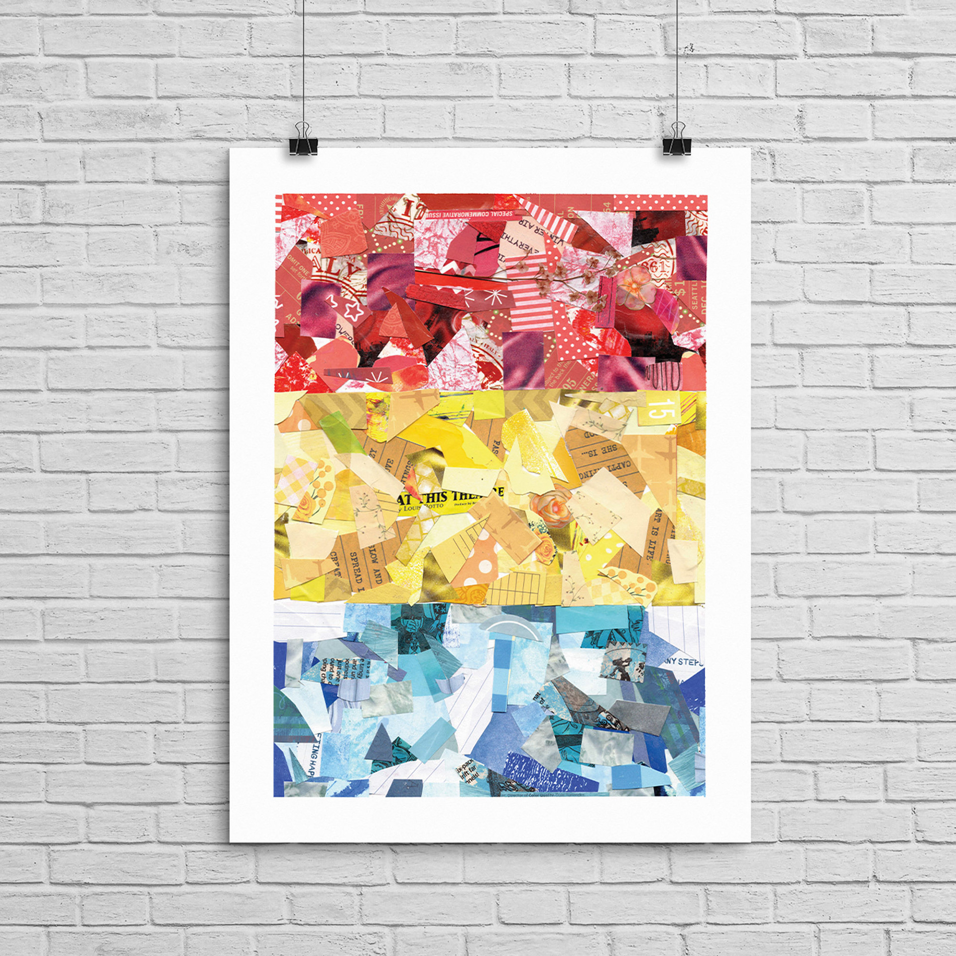 RBY on the Mind - PAULA CANNING 12/5/2025 - Recycled Paper on Mixed Media Paper