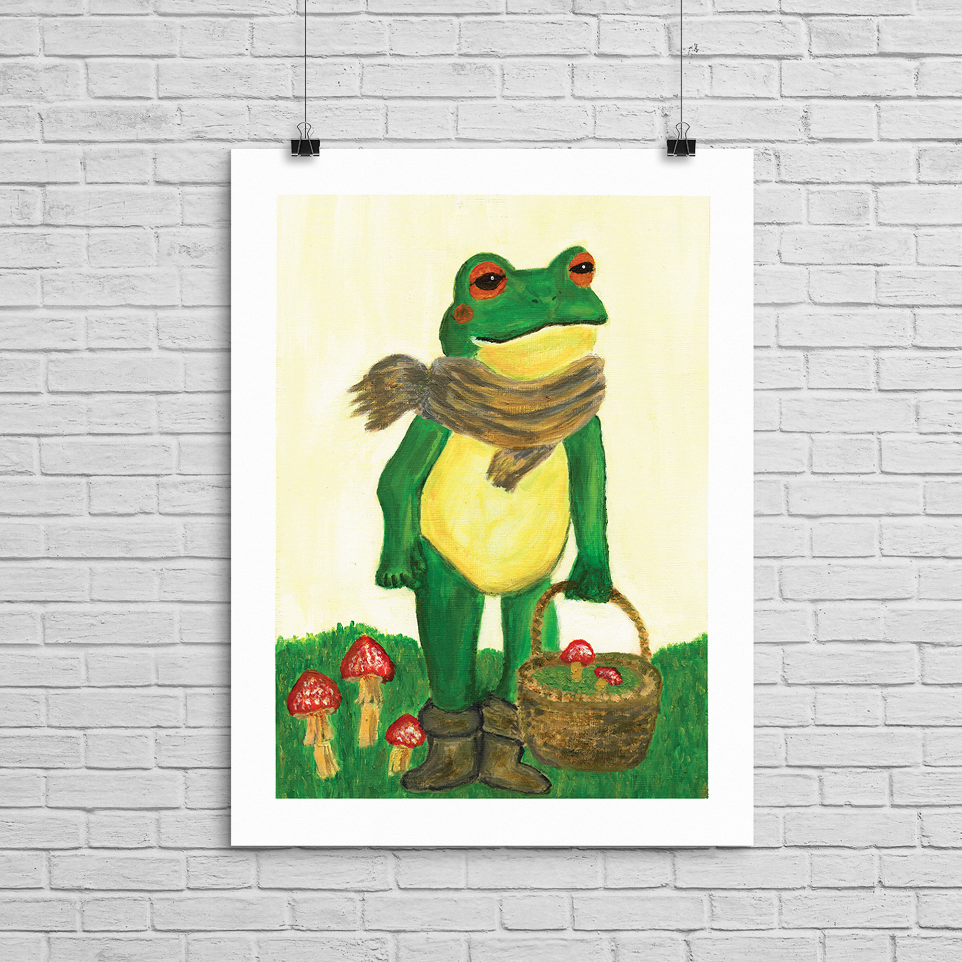 FORAGER FROG - ACRYLIC ON ACRYLIC PAPER - 1/9/26 - PAULA CANNING