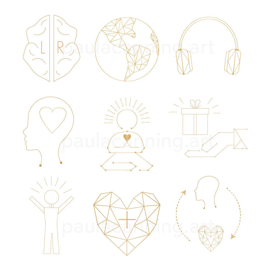 Collection of Gold Icons - Custom Vector Art