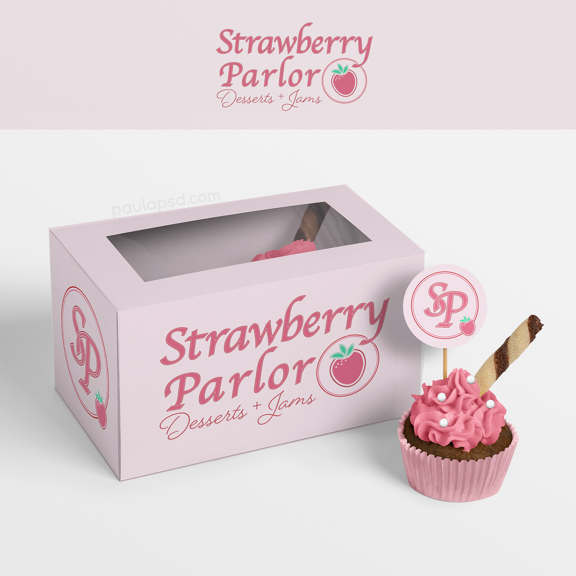 Strawberry Cupcake Packaging