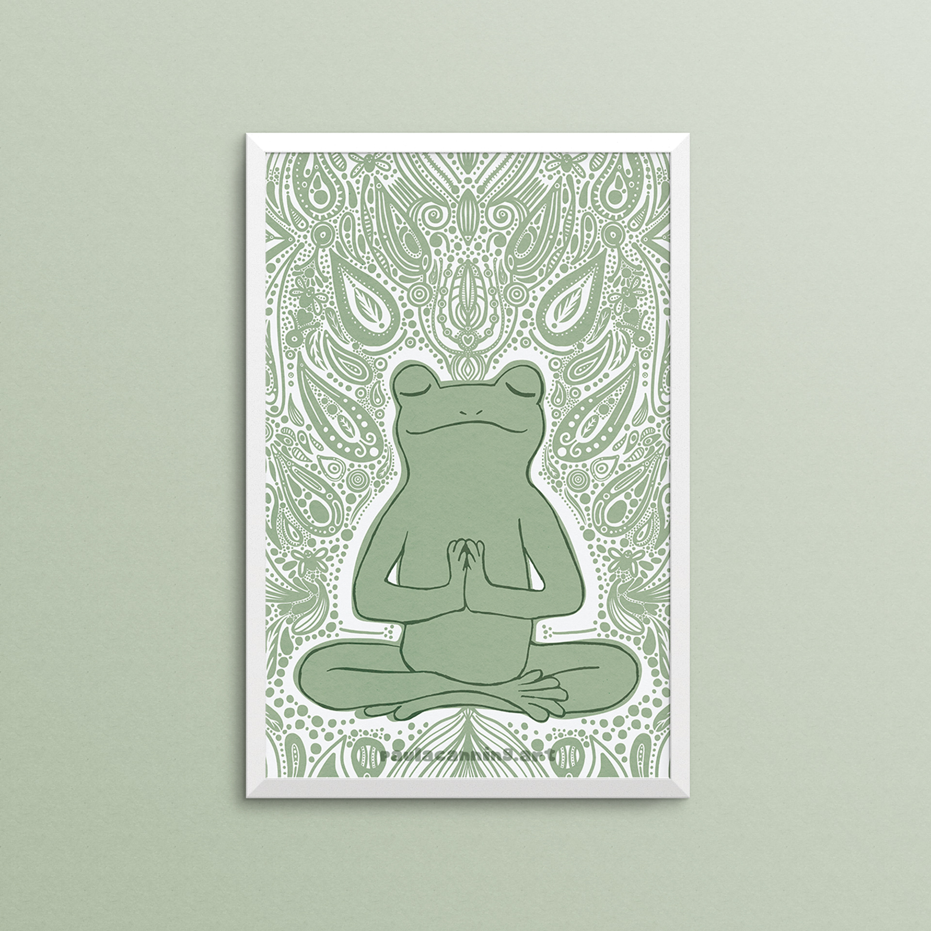 Zen Frog Friend - Procreate Illustration - Paula Canning - December 2024