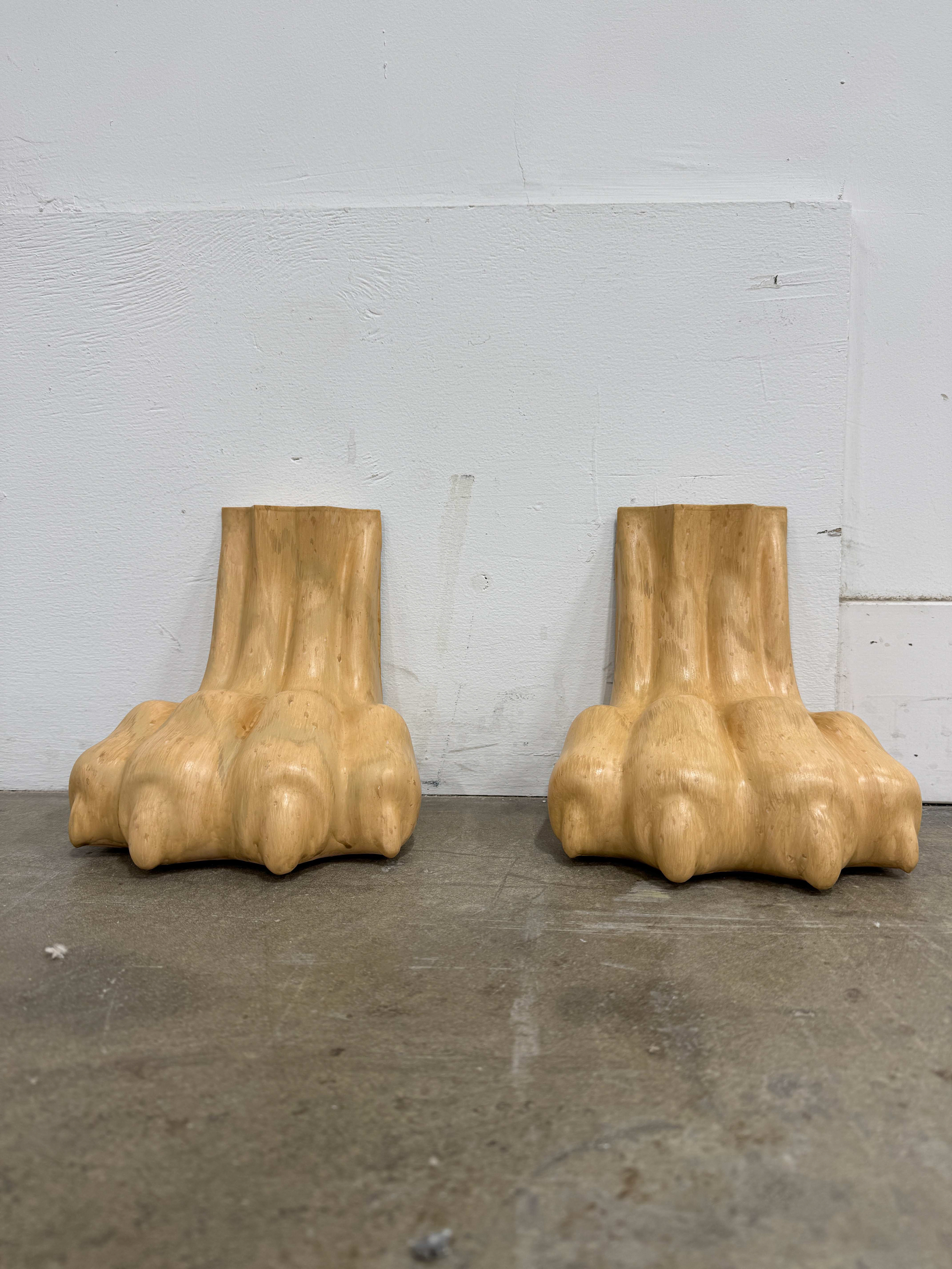 Store Display | Paws prop w/ faux Birdseye Maple texture (small paws) | Louis Vuitton “Dog LVERS” NYC Pop-Up