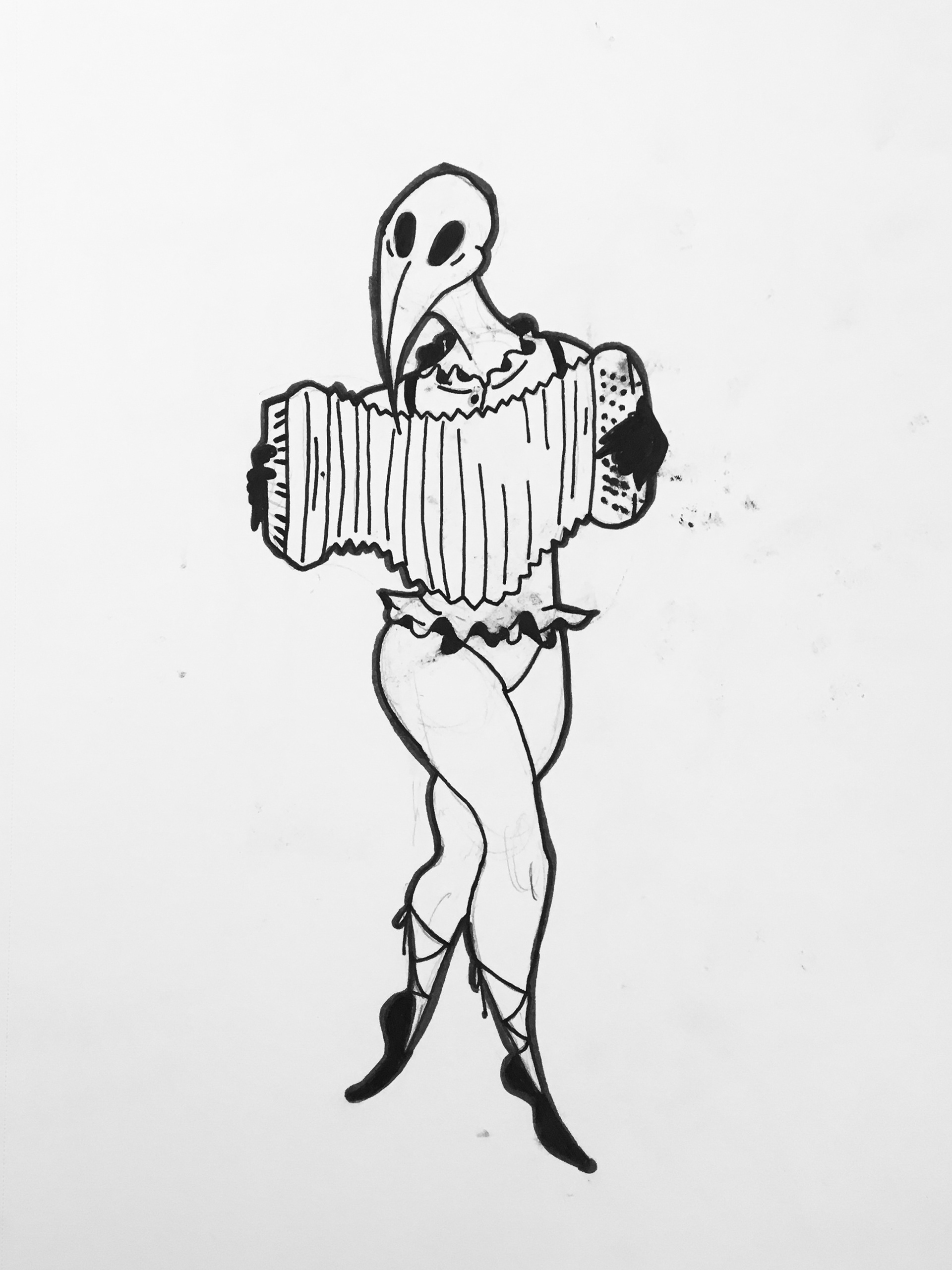 Initial Character Design (Soup) - Pen and Ink