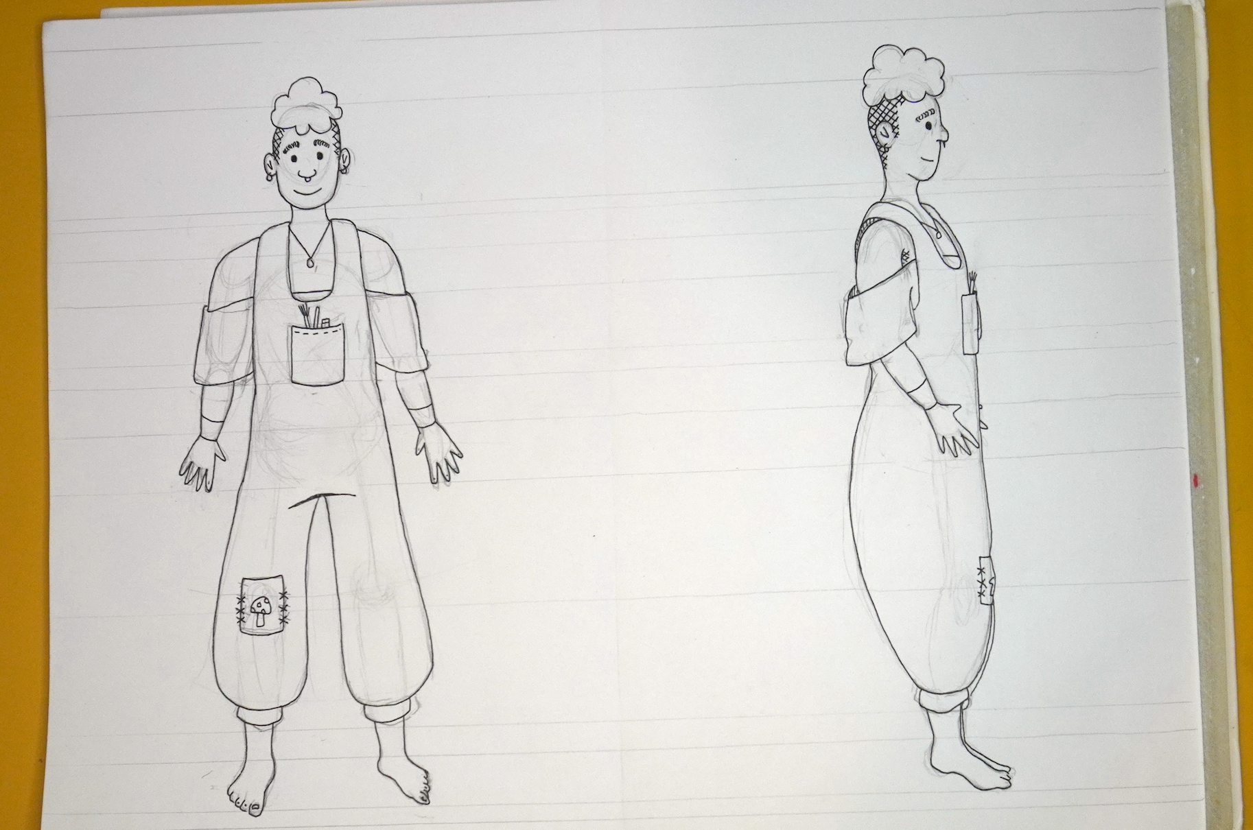 Initial Design - Pencil and Ink