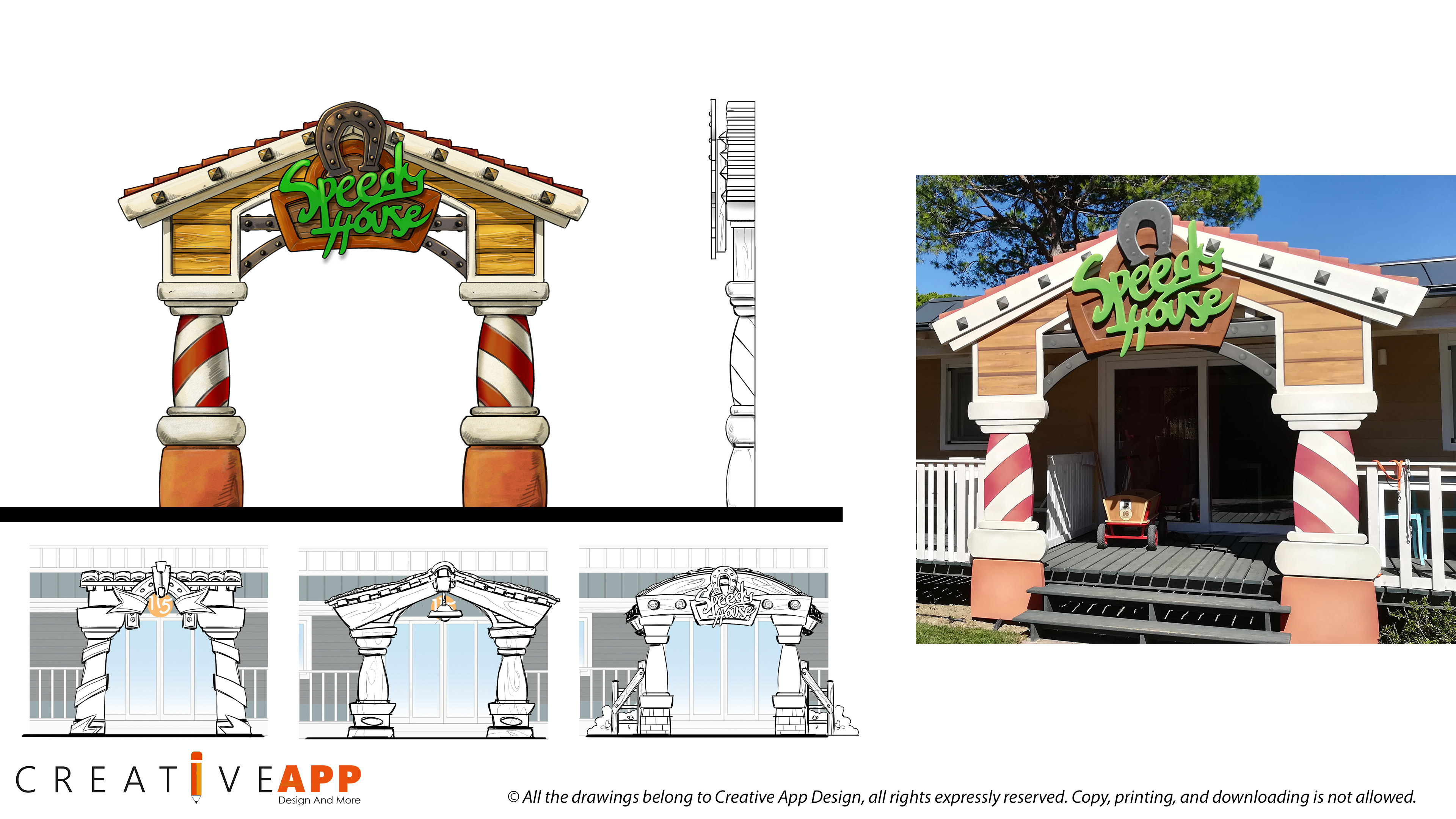 Speedy Cottage Entry Arches - Speedy House concept